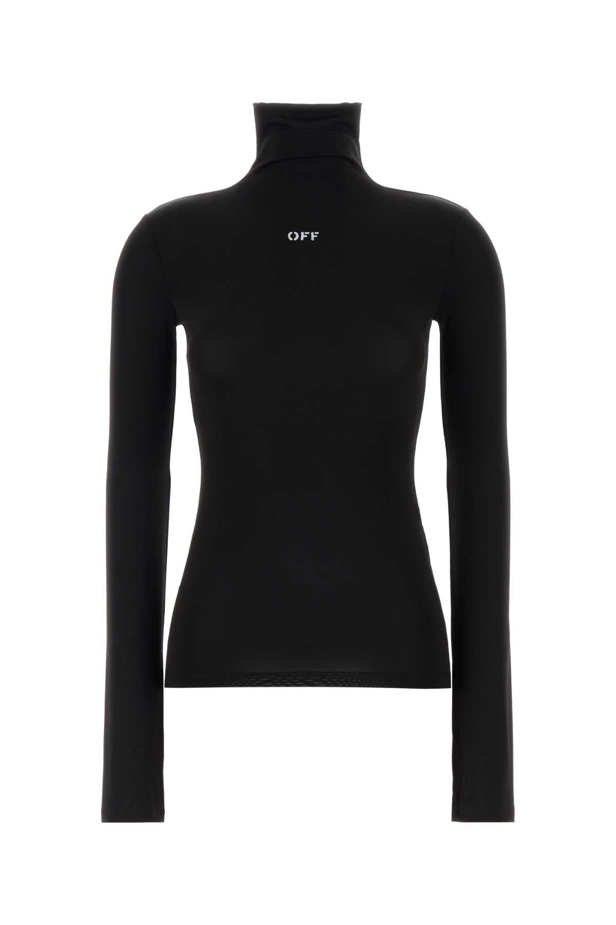 Off White Women Black Jersey T-Shirt OFF-WHITE