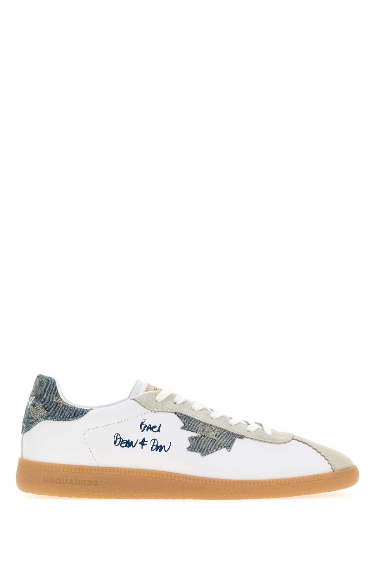 Dsquared Men White Leather Sneakers DSQUARED2