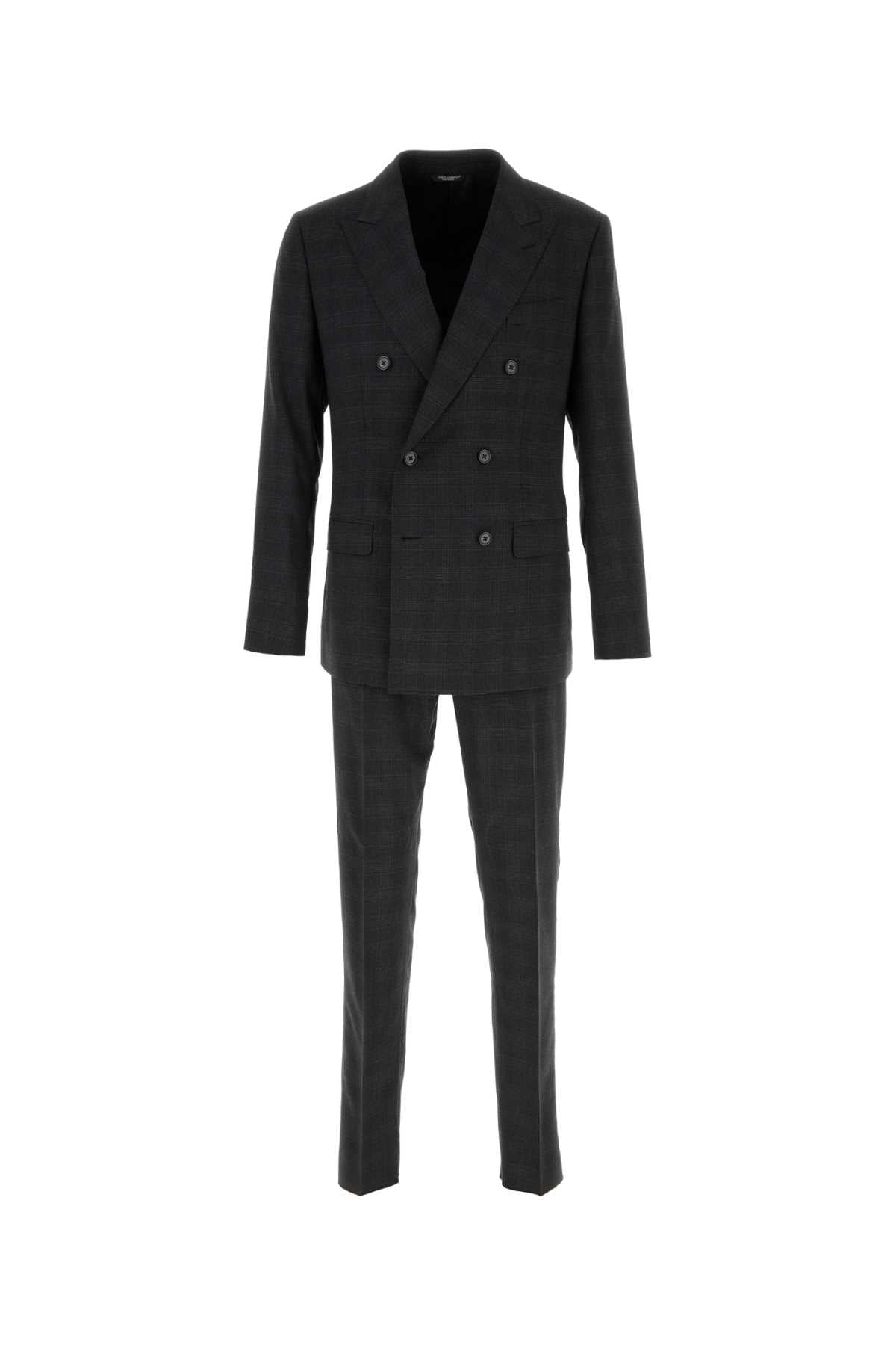 Dolce & Gabbana Men Embroidered Stretch Wool Blend Suit DOLCE & GABBANA