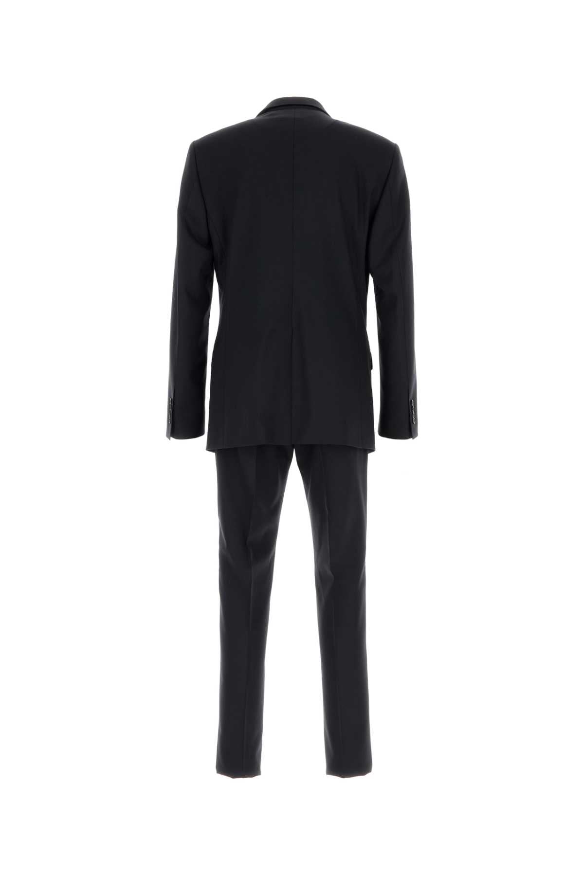 Dolce & Gabbana Men Midnight Blue Stretch Wool Suit DOLCE & GABBANA