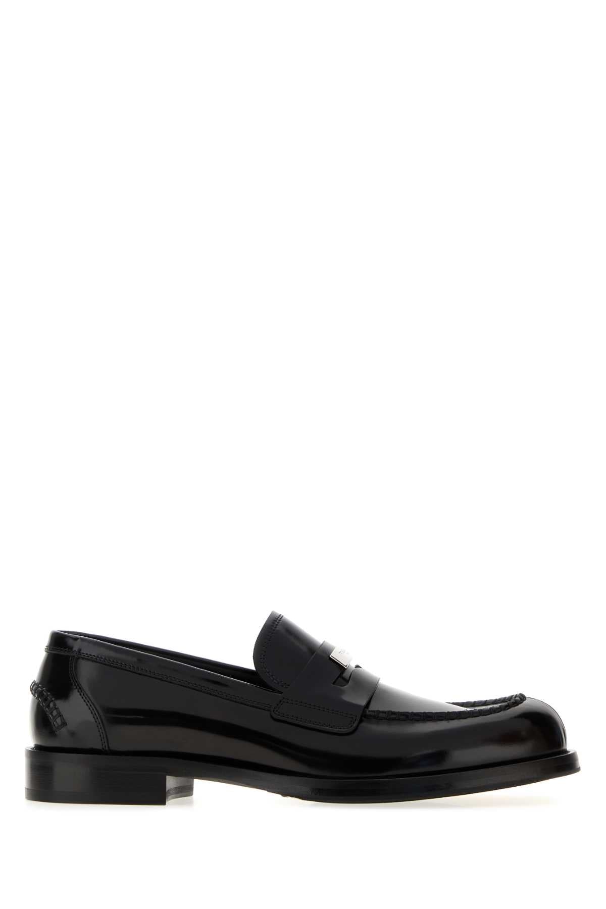 Dolce & Gabbana Men Black Leather Loafers DOLCE & GABBANA