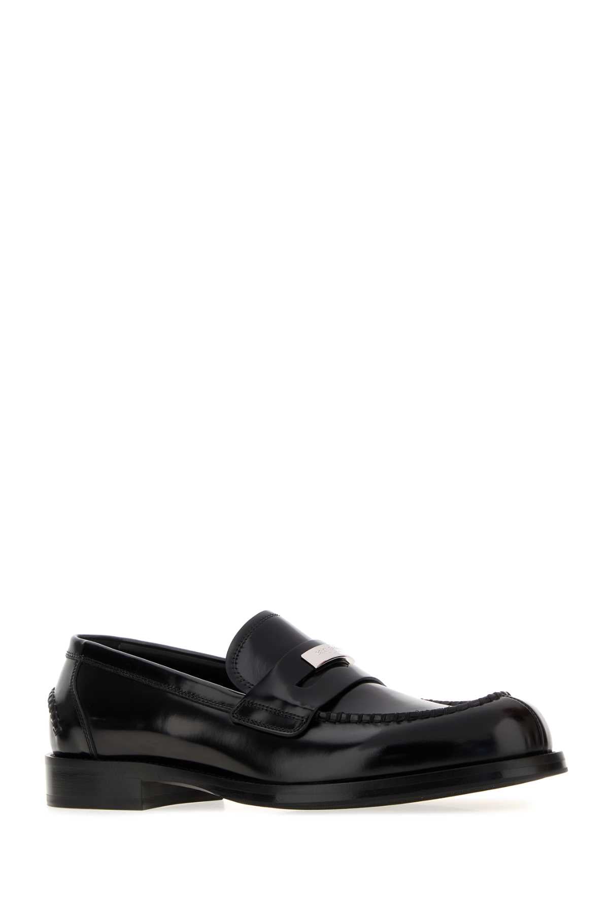 Dolce & Gabbana Men Black Leather Loafers DOLCE & GABBANA