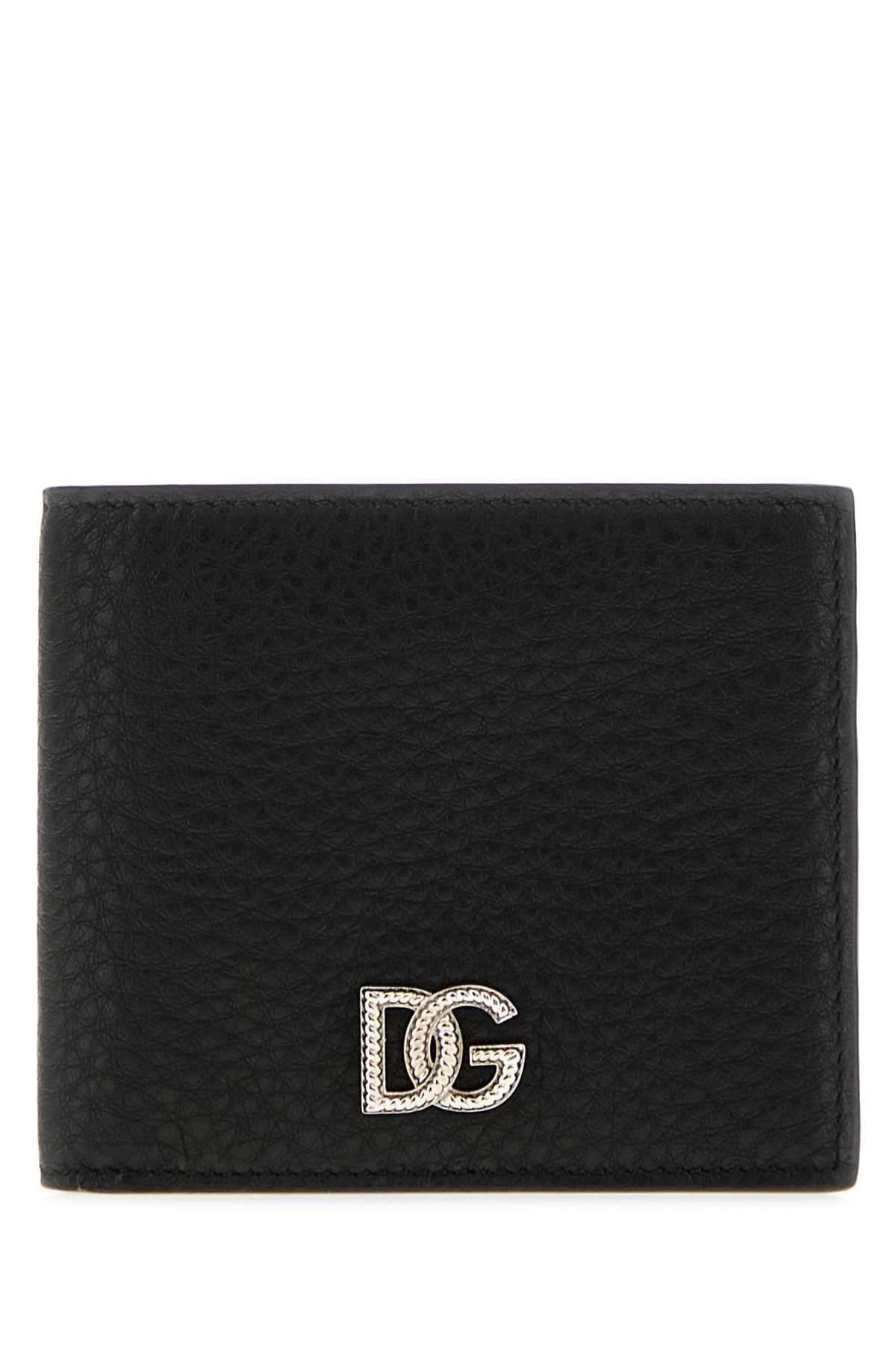 Dolce & Gabbana Men Black Leather Wallet DOLCE & GABBANA