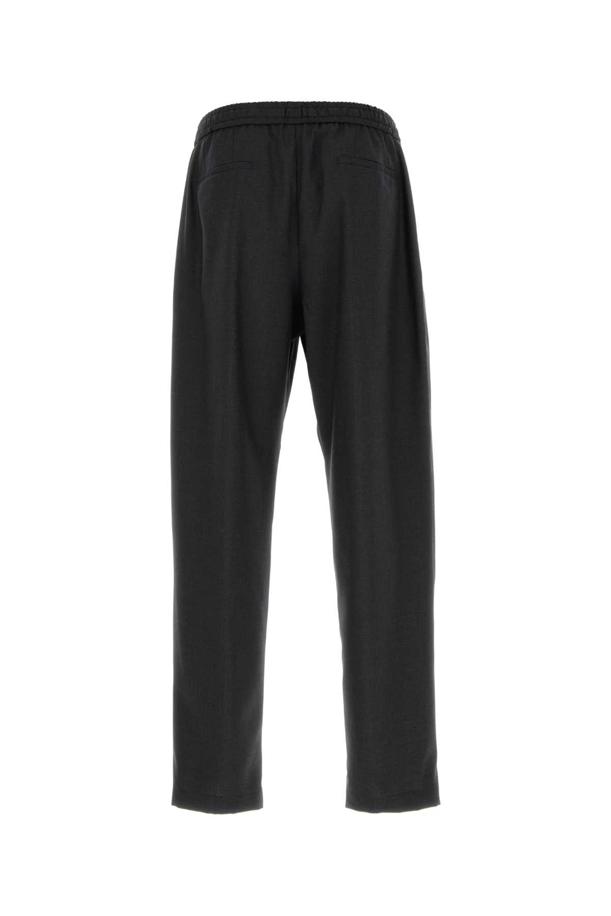 Dolce & Gabbana Men Charcoal Wool Pant DOLCE & GABBANA