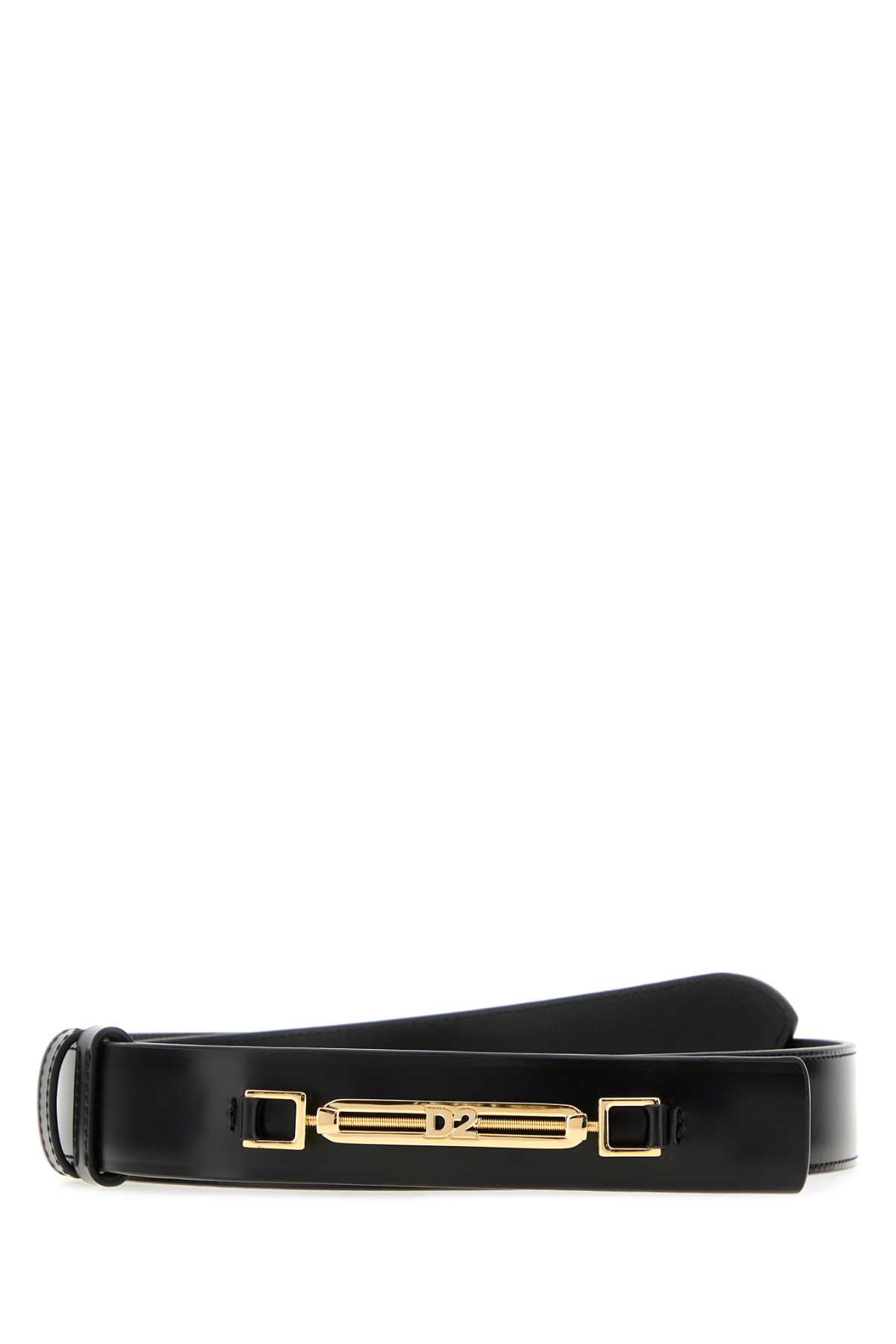 Dsquared Women Black Leather Belt DSQUARED2