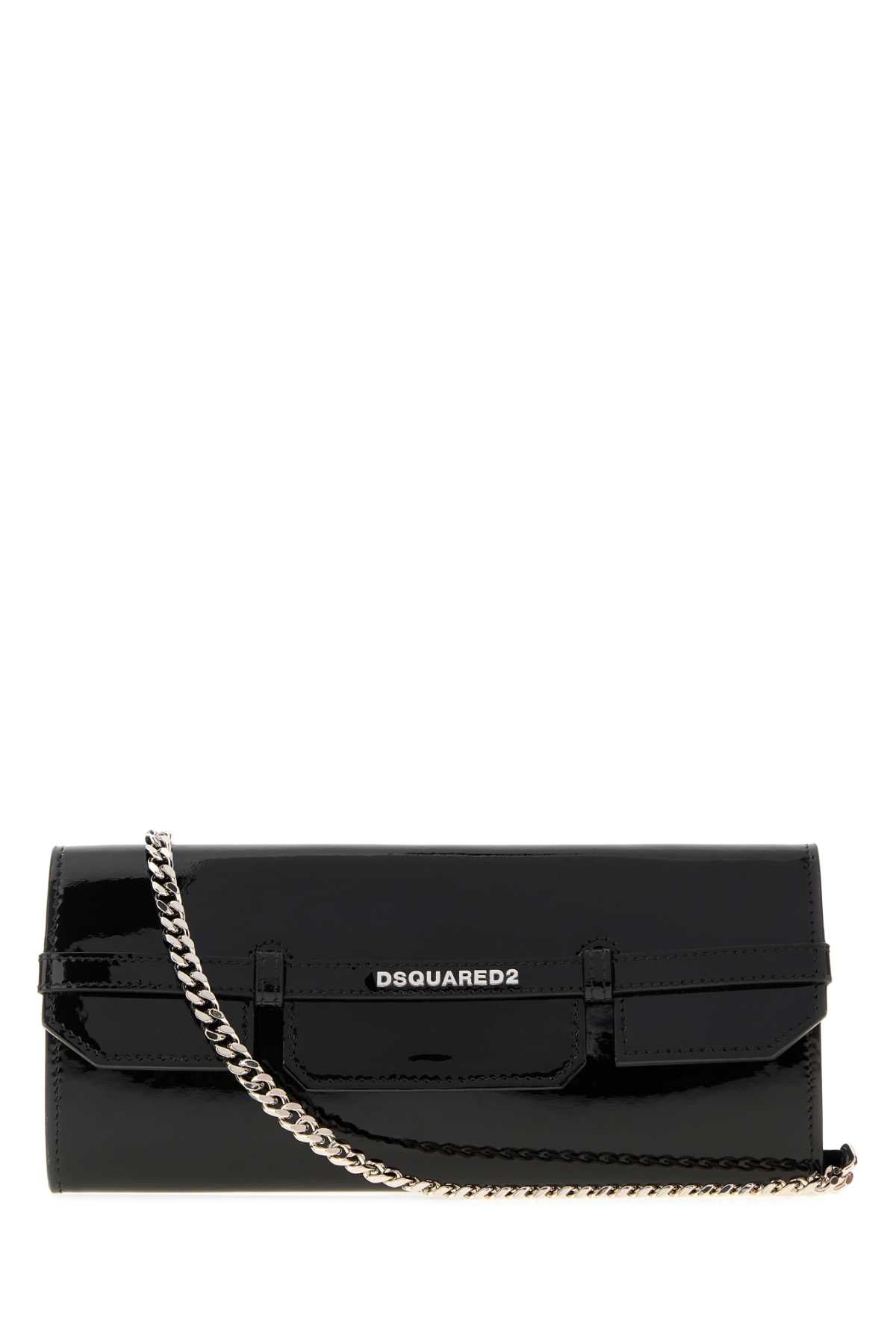 Dsquared Women Black Leather Crossbody Bag DSQUARED2