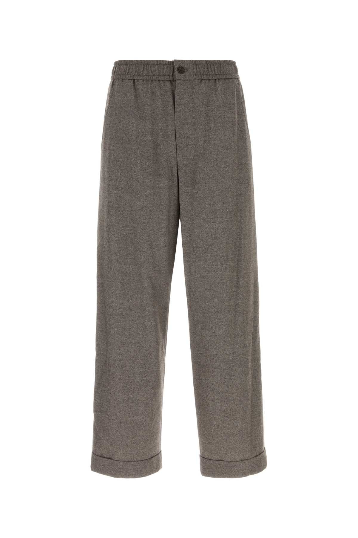 Giorgio Armani Men Melange Brown Wool Blend Pant GIORGIO ARMANI