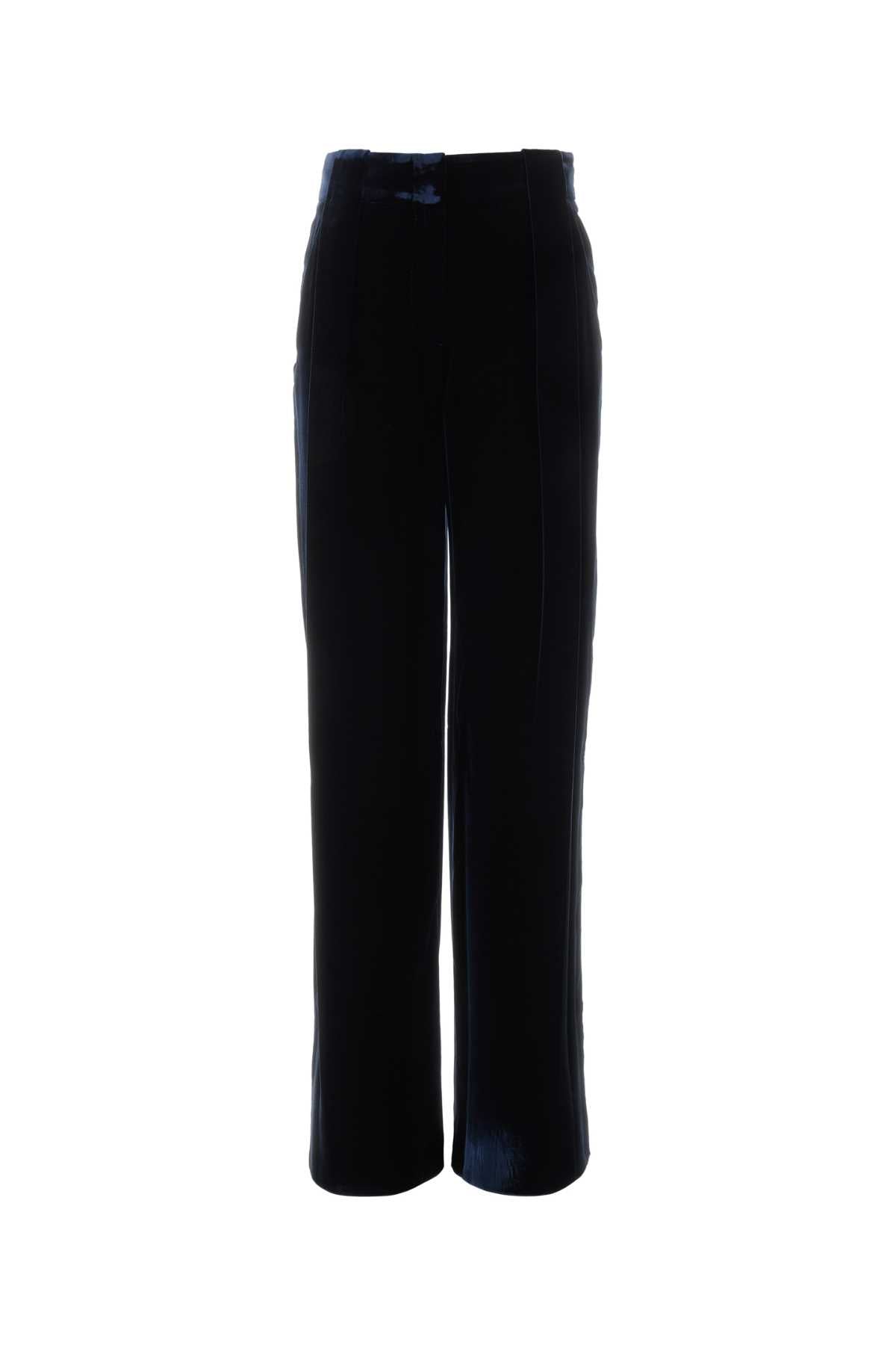Giorgio Armani Women Midnight Blue Velvet Pant GIORGIO ARMANI