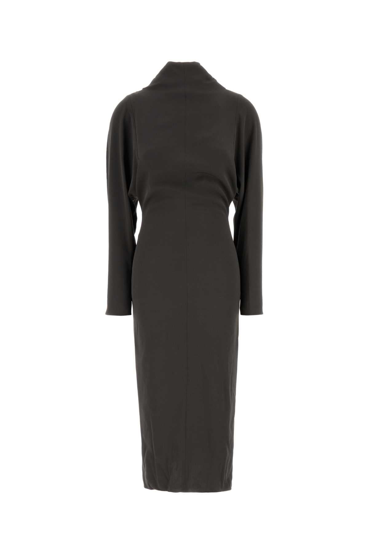 Giorgio Armani Women Dark Grey Stretch Crepe Dress GIORGIO ARMANI
