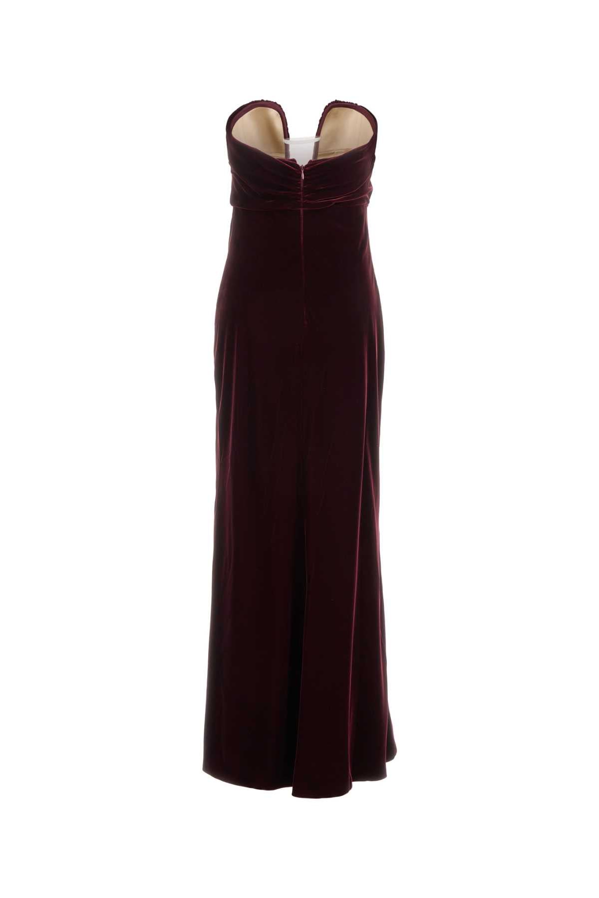 Giorgio Armani Women Grape Velvet Long Dress GIORGIO ARMANI