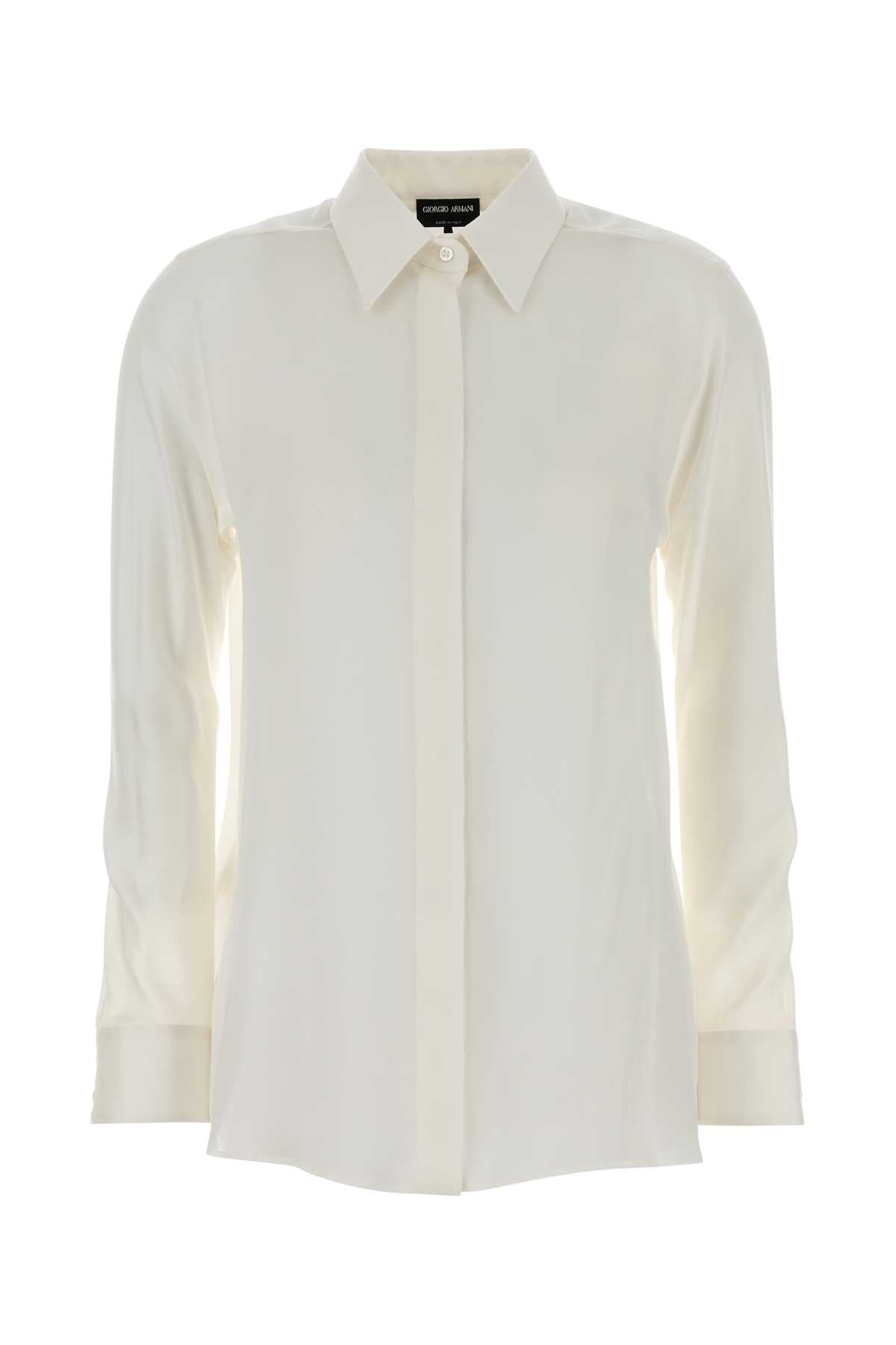 Giorgio Armani Women White Silk Shirt GIORGIO ARMANI