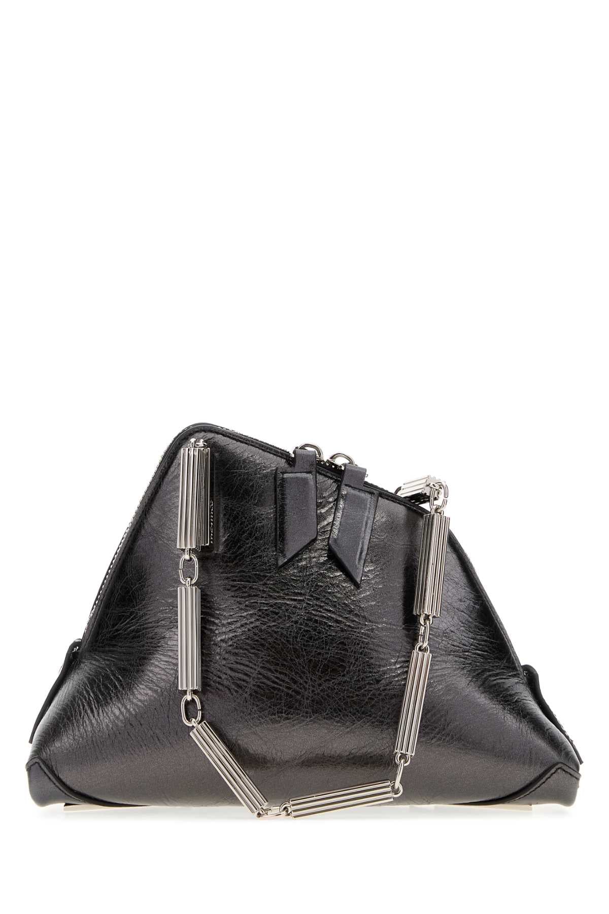 The Attico Women Slate Leather La Scala Handbag THE ATTICO