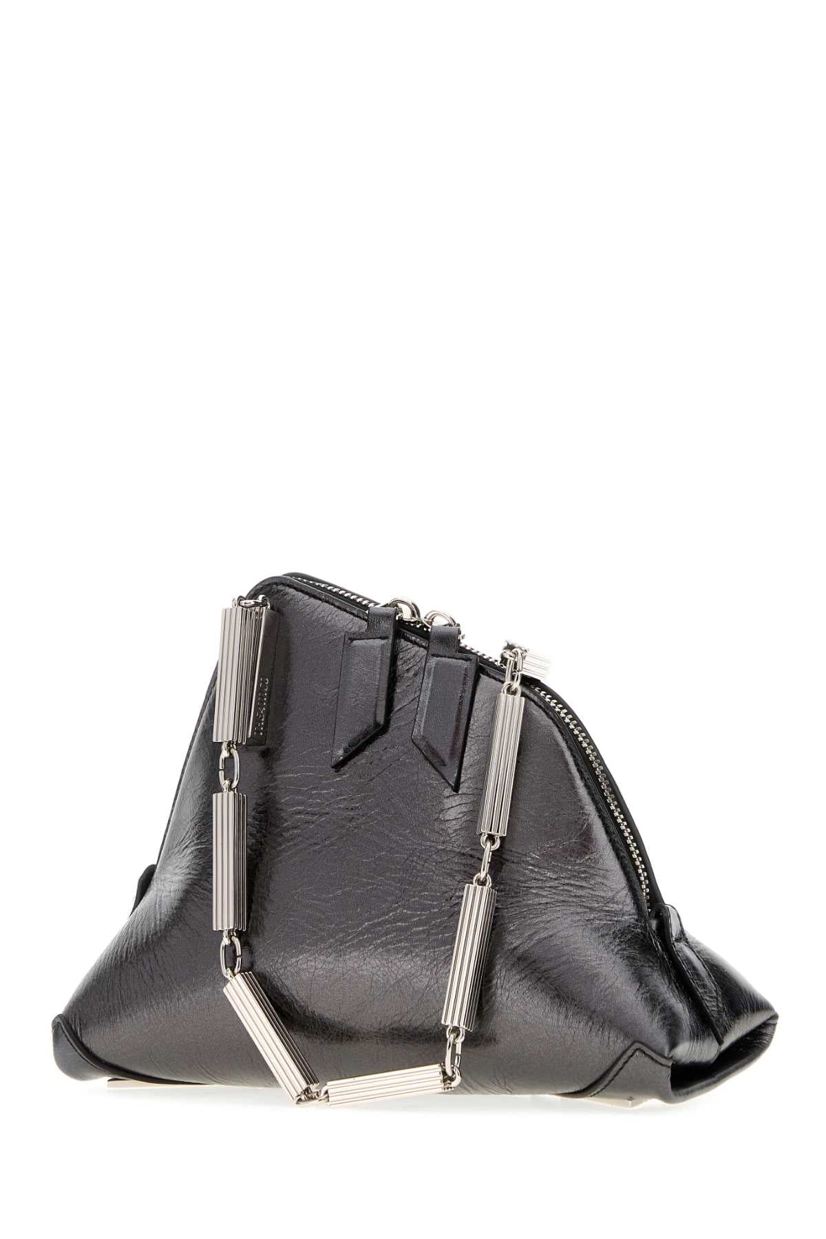 The Attico Women Slate Leather La Scala Handbag THE ATTICO
