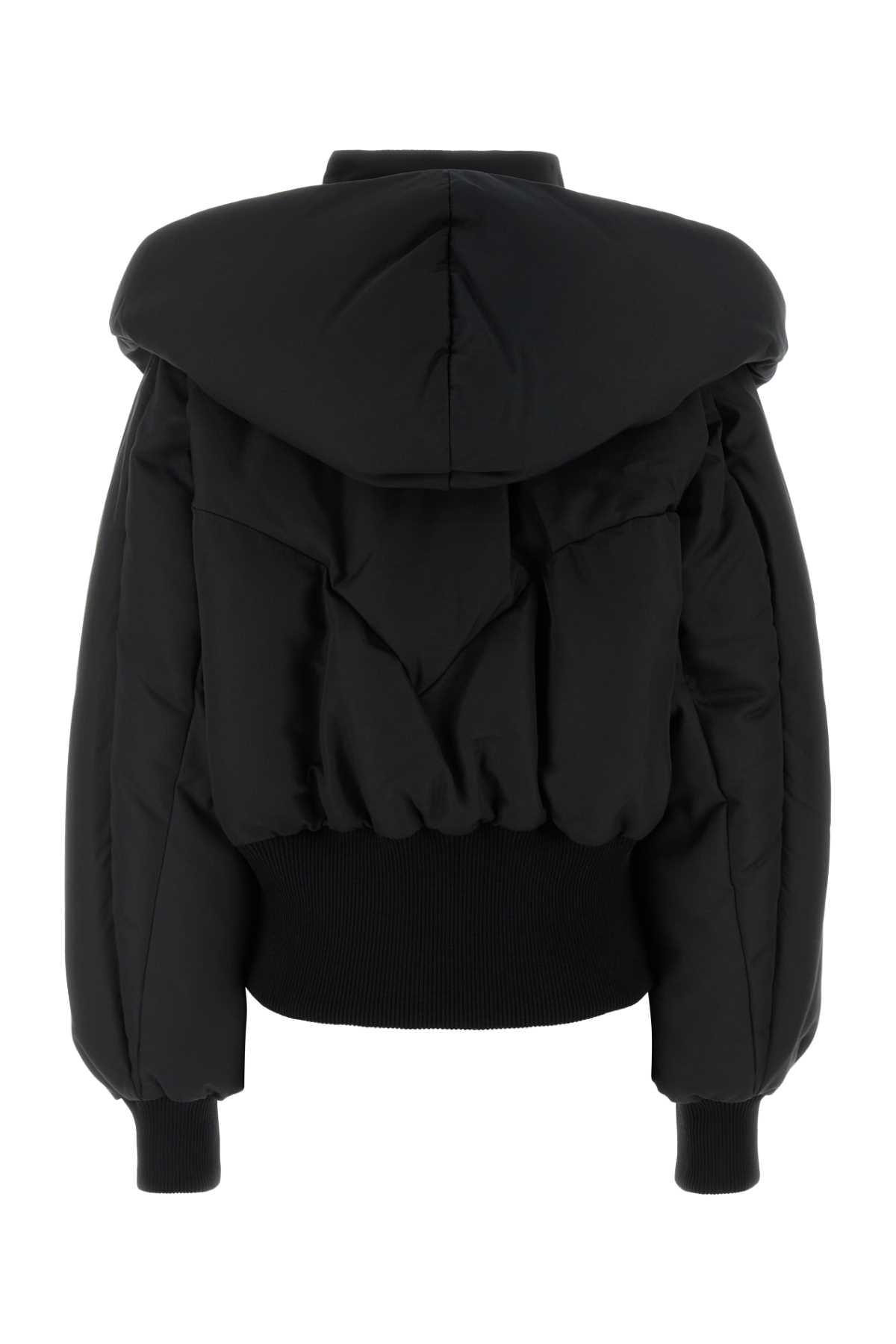 The Attico Women Black Cotton Blend Padded Jacket THE ATTICO