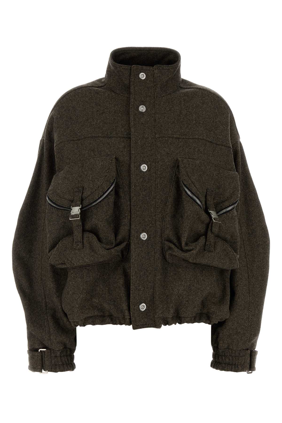 The Attico Women Embroidered Wool Blend Bomber Jacket THE ATTICO