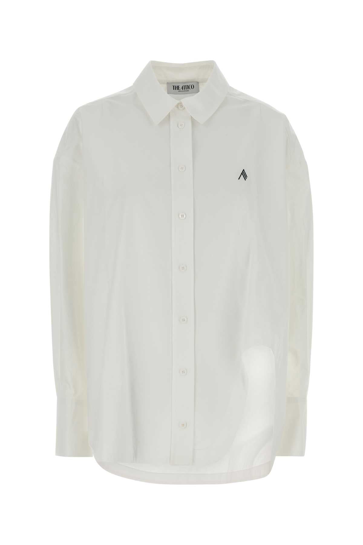 The Attico Women White Poplin Oversize Shirt THE ATTICO