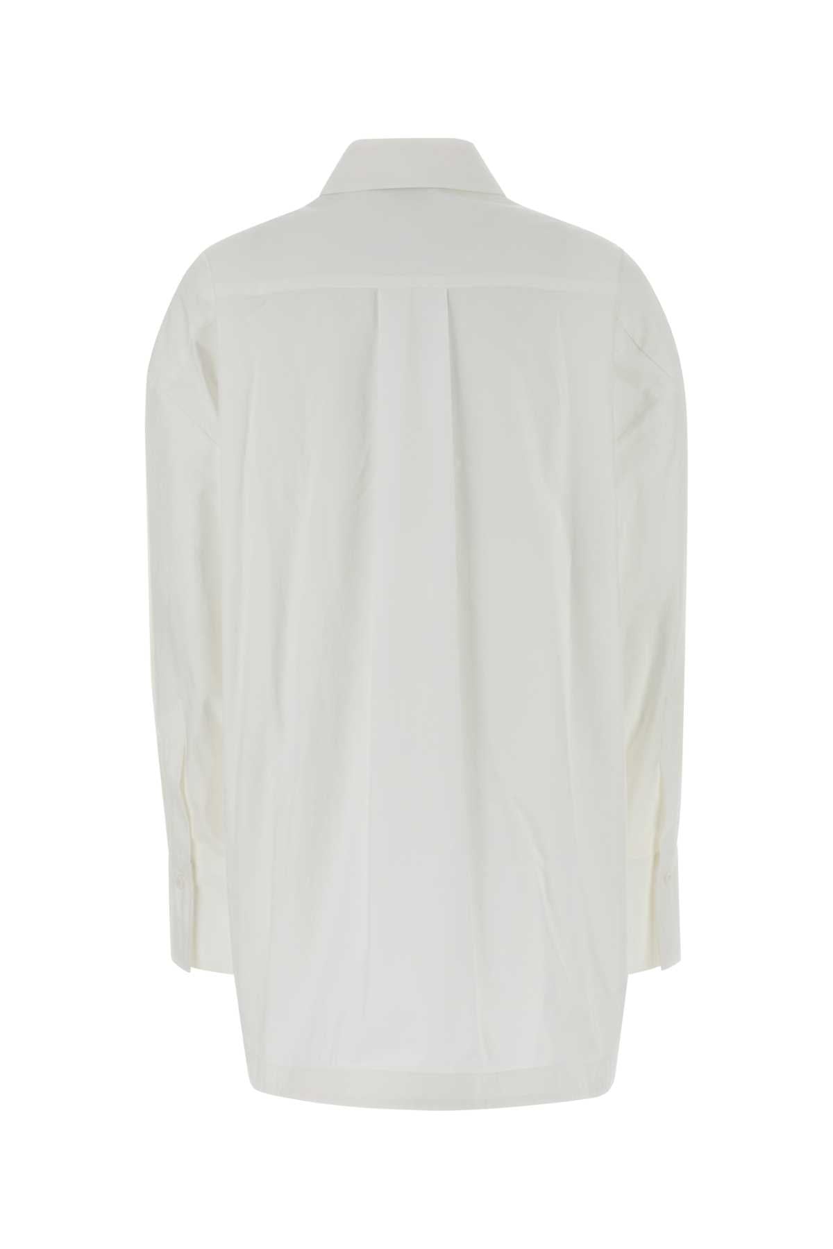 The Attico Women White Poplin Oversize Shirt THE ATTICO
