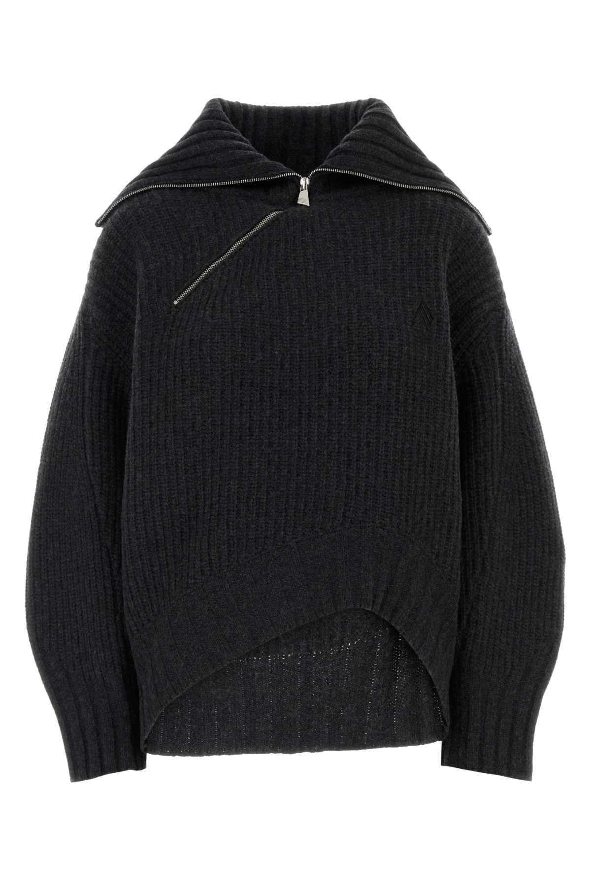 The Attico Women Charcoal Wool Blend Sweater THE ATTICO