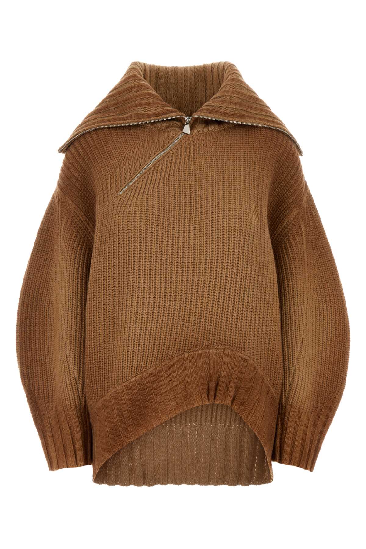The Attico Women Camel Wool Blend Sweater THE ATTICO