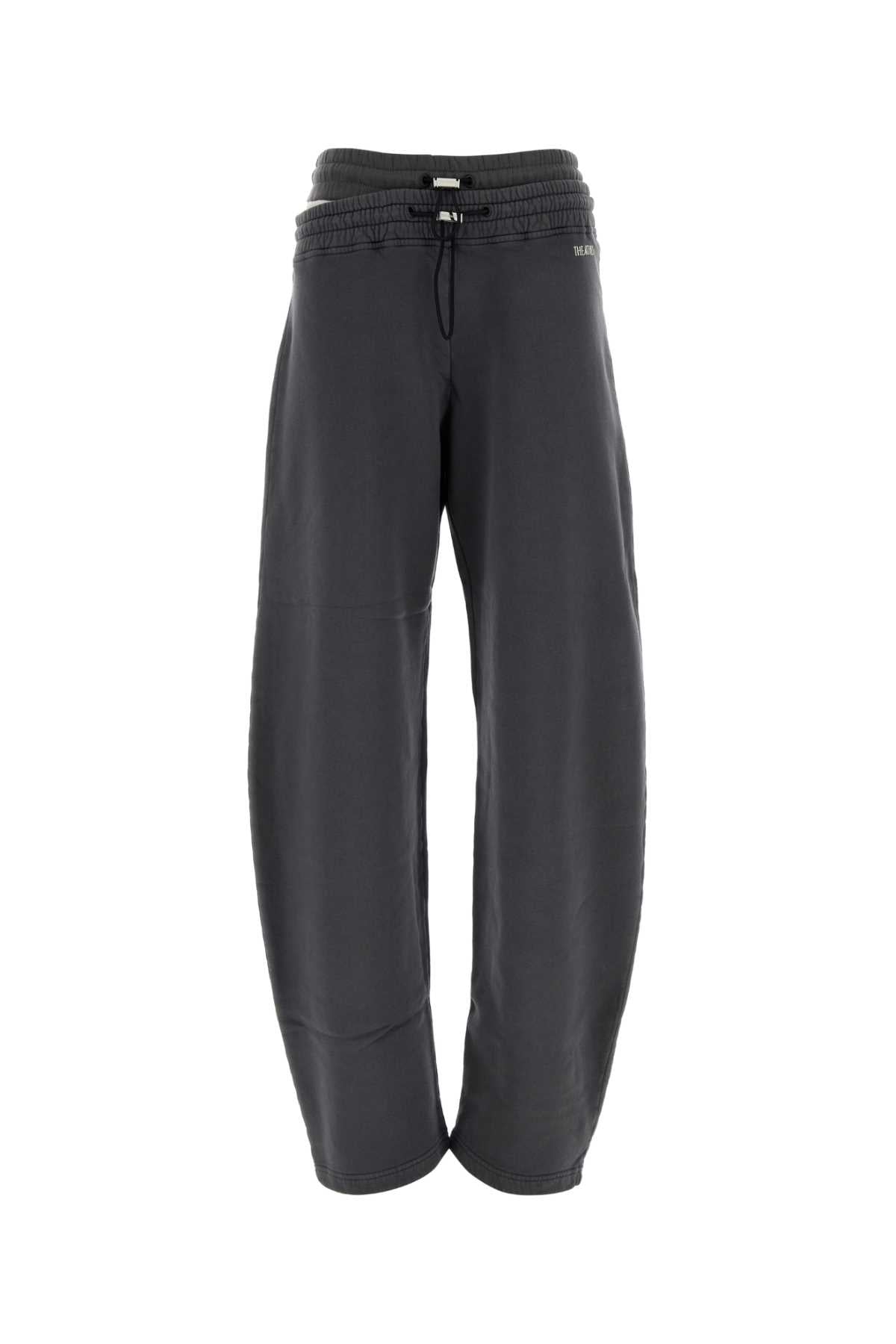 The Attico Women Dark Grey Cotton Joggers THE ATTICO
