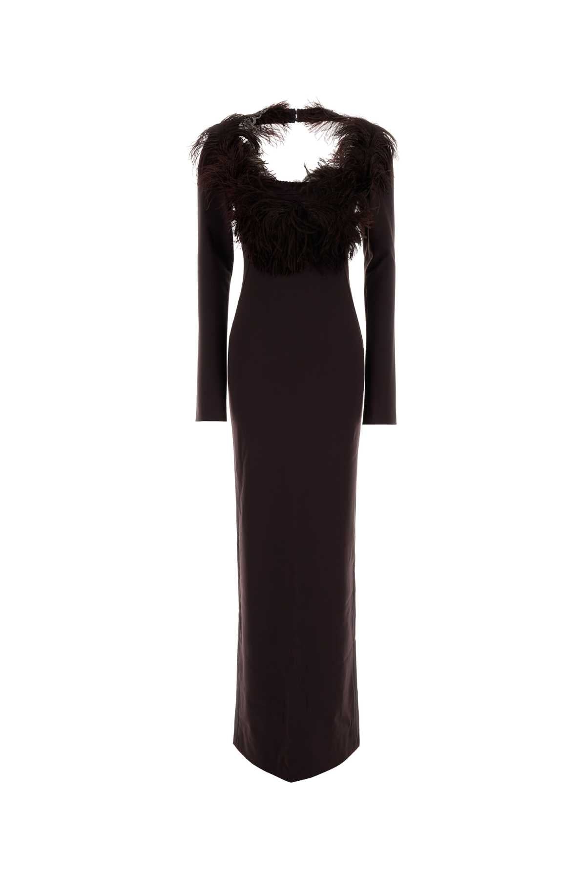 The Attico Women Aubergine Jersey Long Dress THE ATTICO