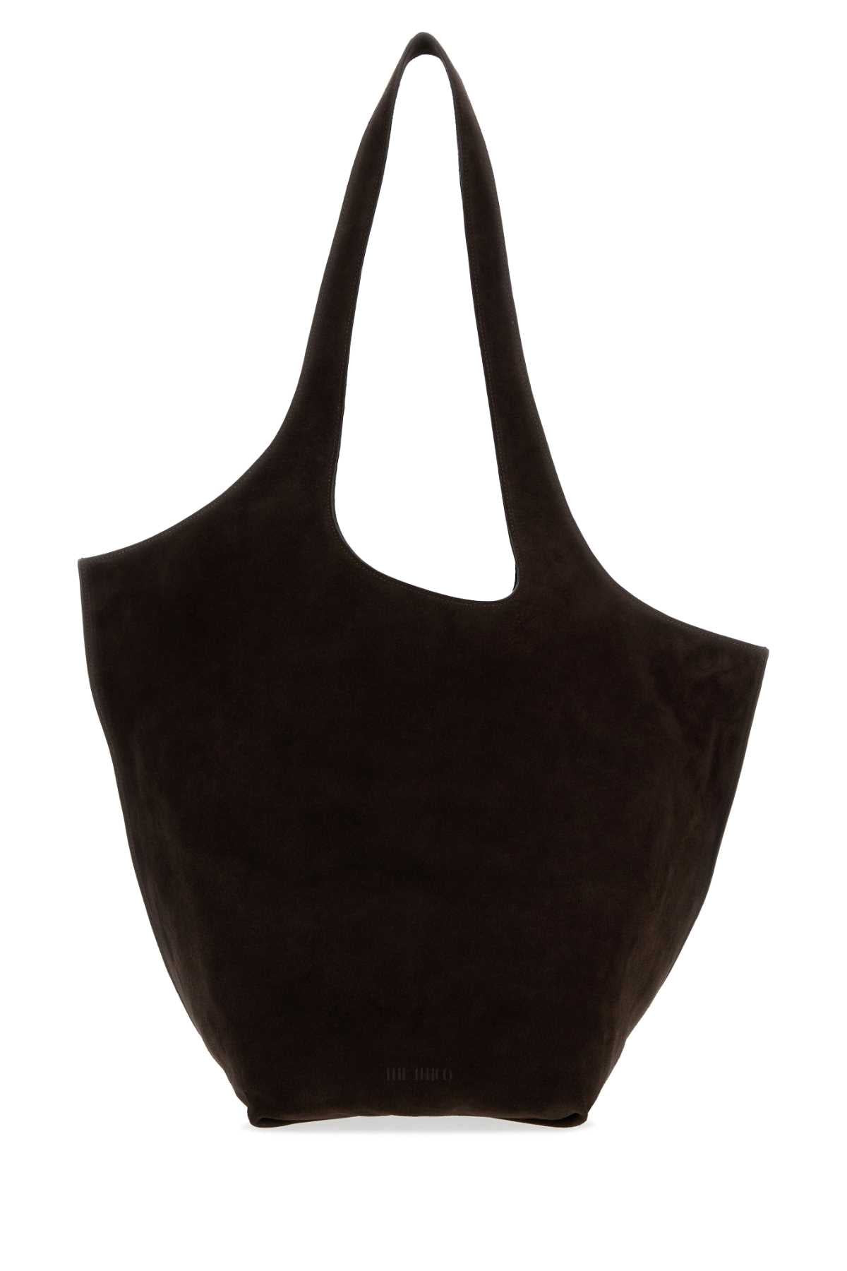The Attico Women Dark Brown Suede Large Le Scoop Shopping Bag THE ATTICO