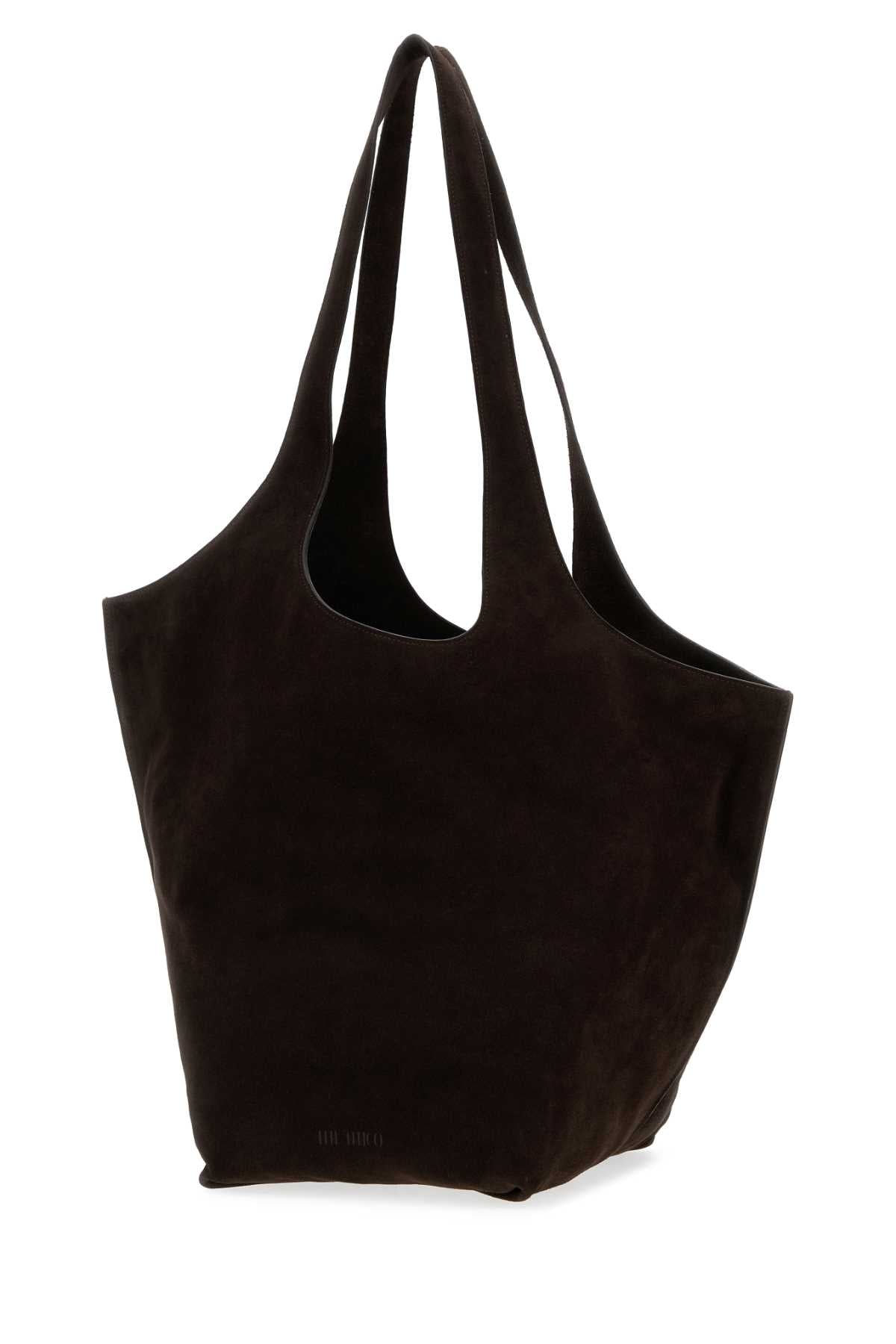 The Attico Women Dark Brown Suede Large Le Scoop Shopping Bag THE ATTICO