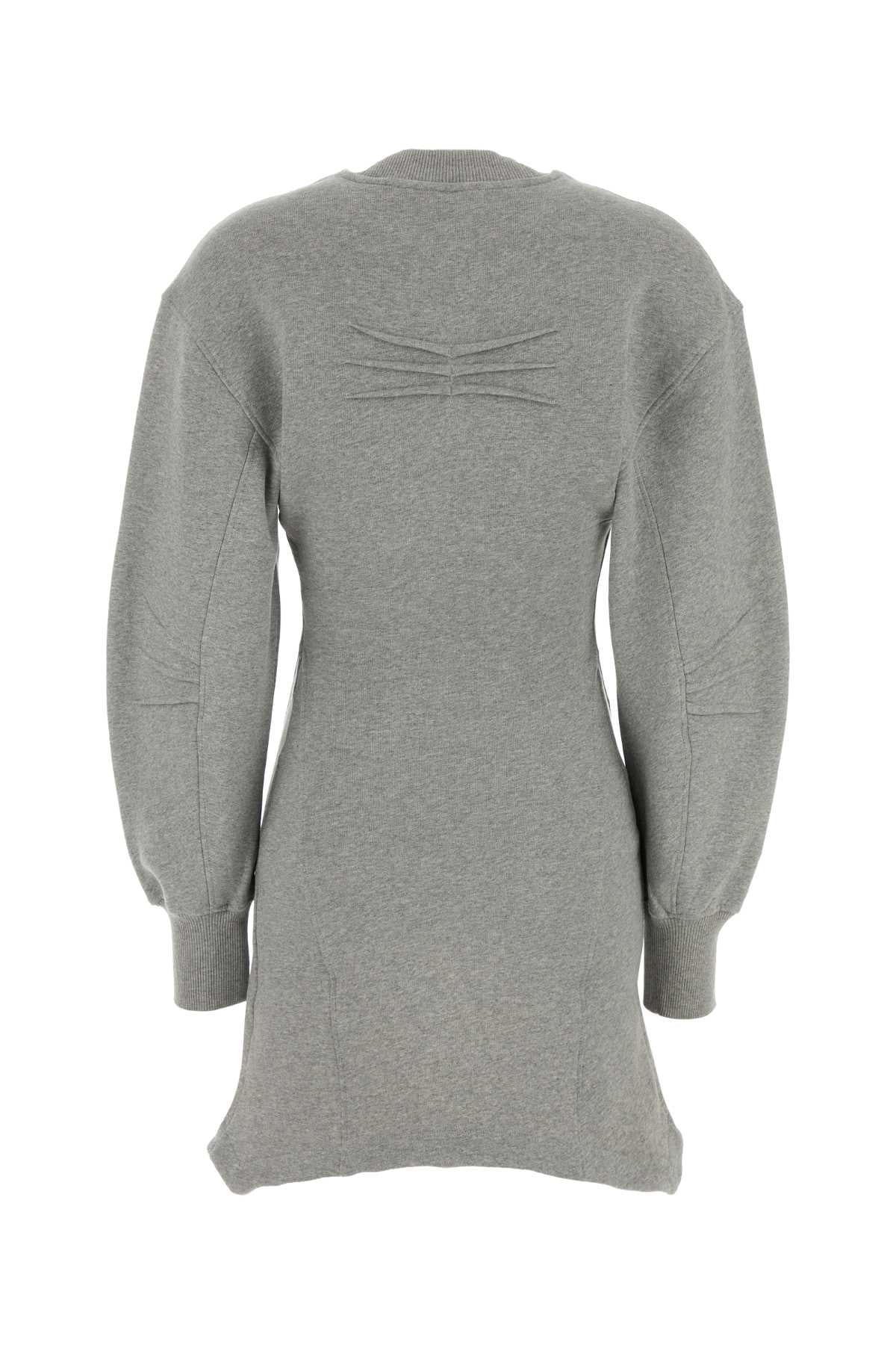 The Attico Women Melange Grey Cotton Sweatshirt Dress THE ATTICO