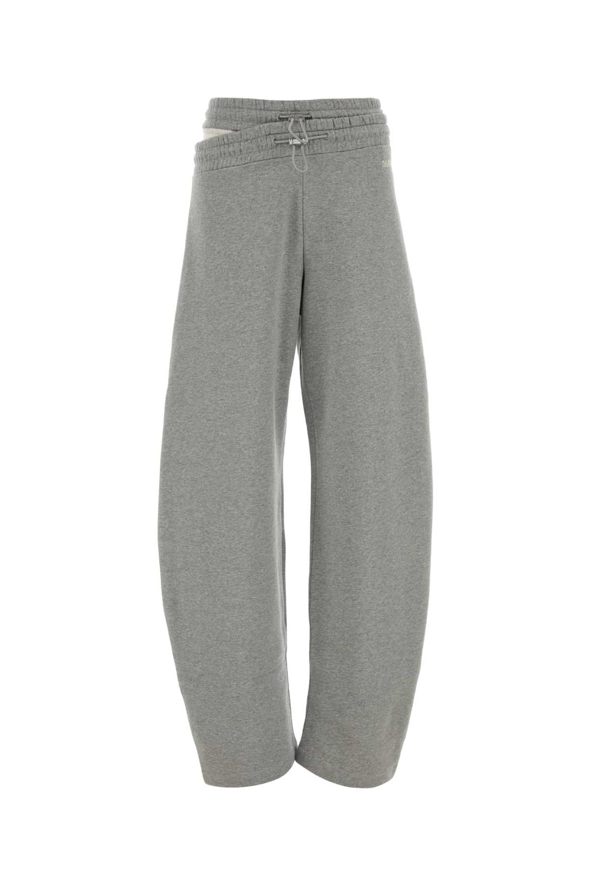 The Attico Women Melange Grey Cotton Joggers THE ATTICO