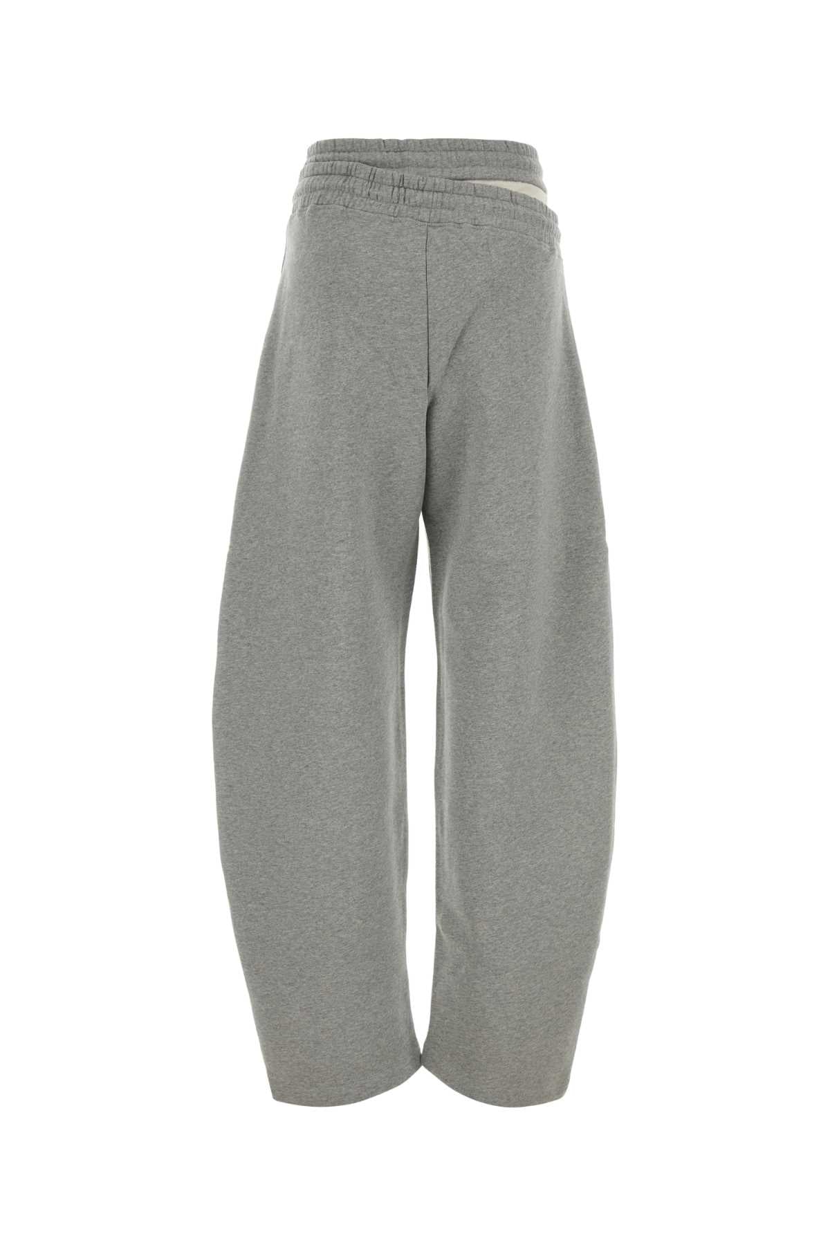 The Attico Women Melange Grey Cotton Joggers THE ATTICO