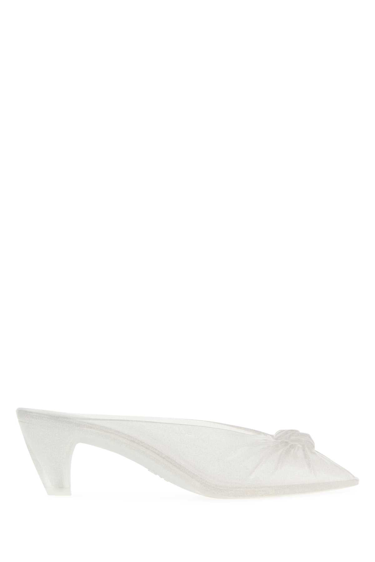 Chloe Women Transparent Rubber Chloe Jelly Mules CHLOE