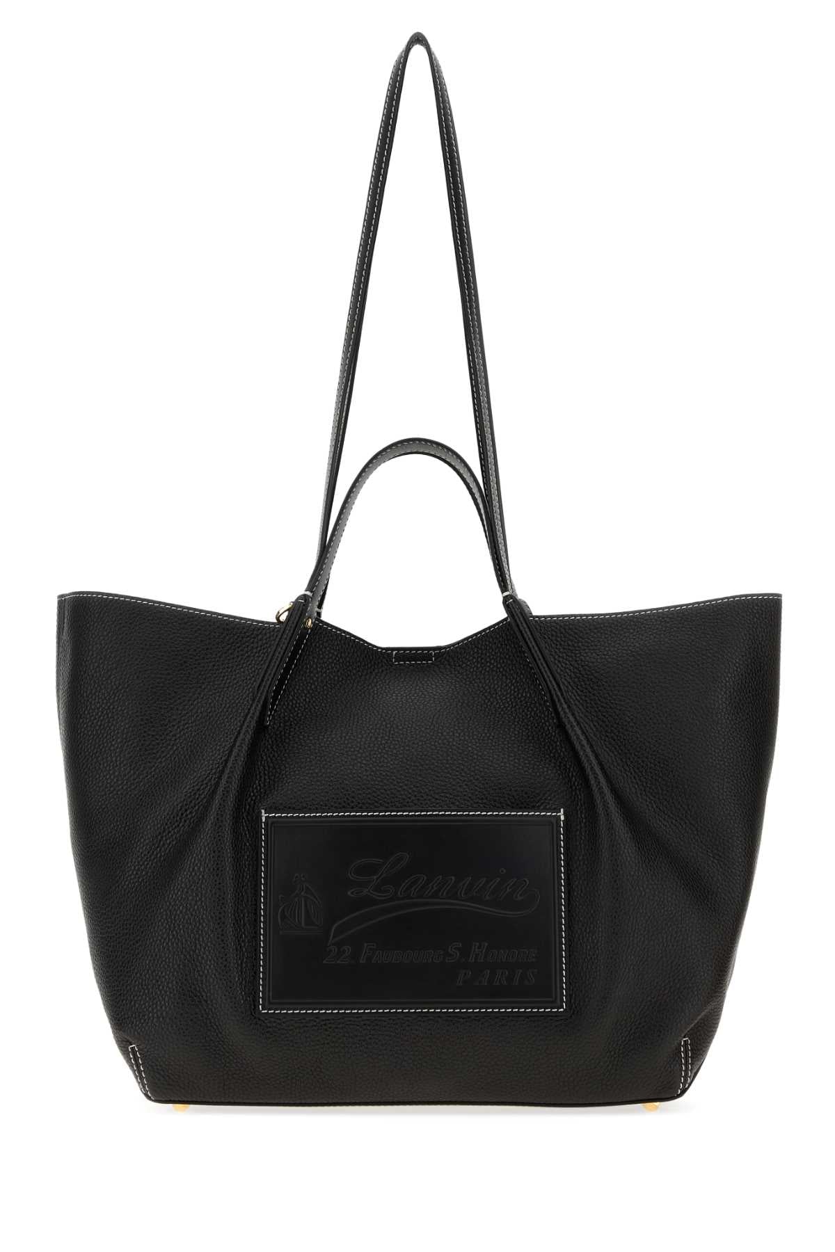 Lanvin Women Black Leather Shopping Bag LANVIN