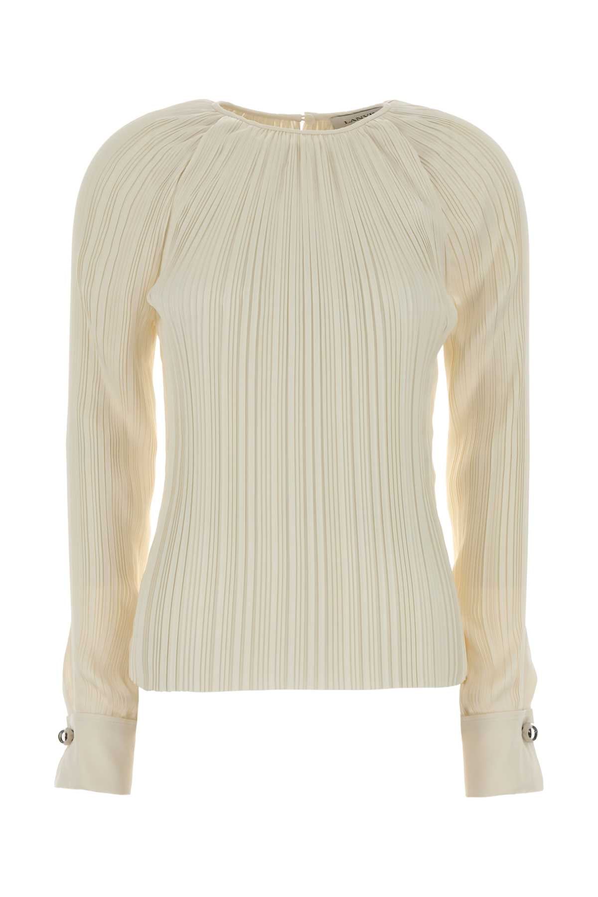 Lanvin Women Cream Satin Blouse LANVIN