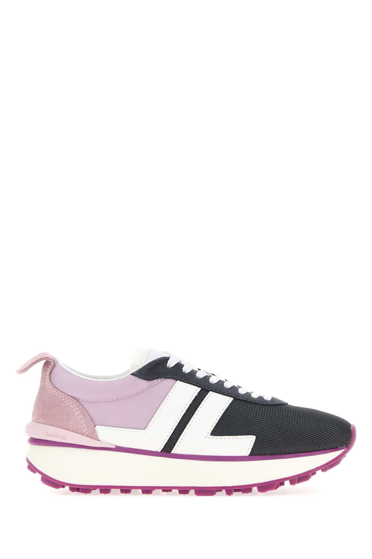 Lanvin Women Multicolor Fabric And Mesh Sneakers