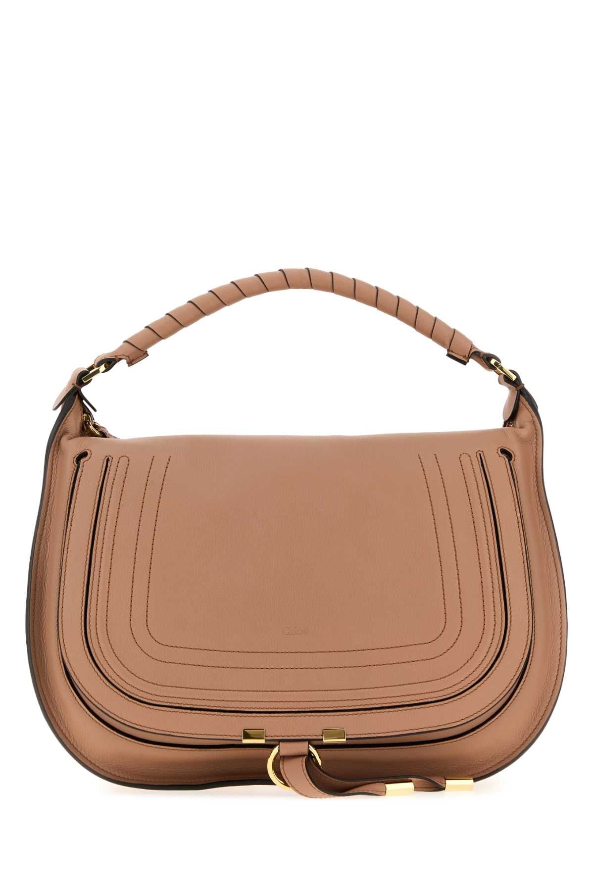 Chloe Women Antiqued Pink Leather Marcie Shoulder Bag CHLOE