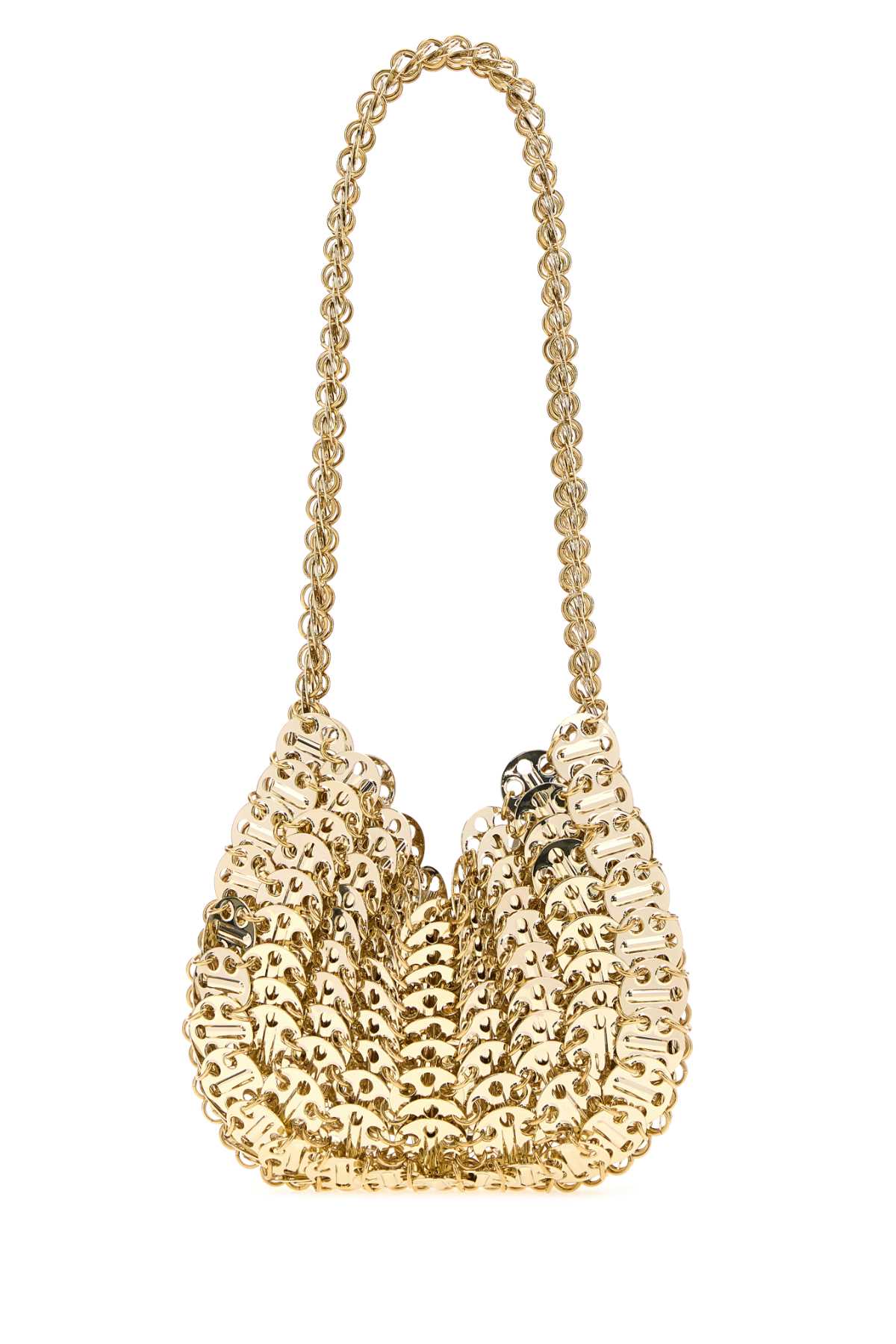 Rabanne Women Gold Metal Knit 1969 Moon Shoulder Bag PACO RABANNE
