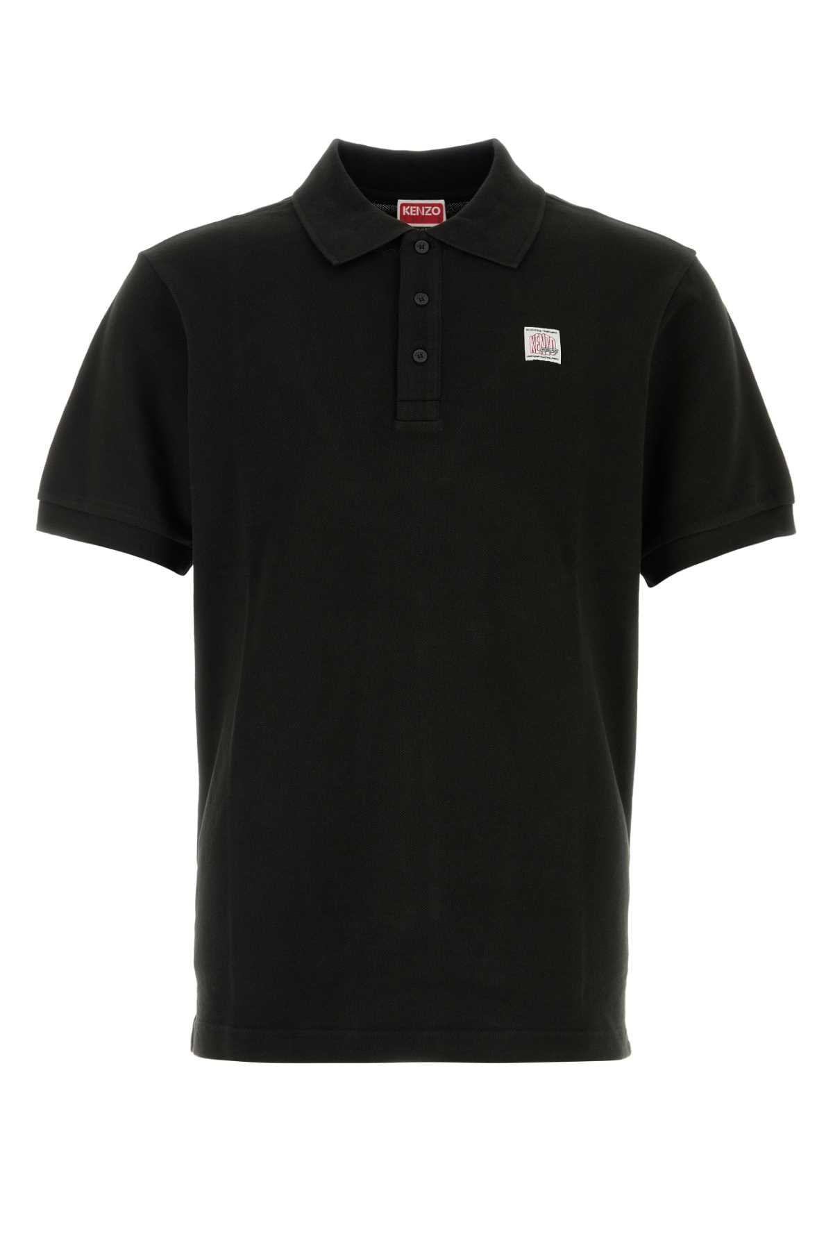 Kenzo Men Black Piquet Polo Shirt KENZO