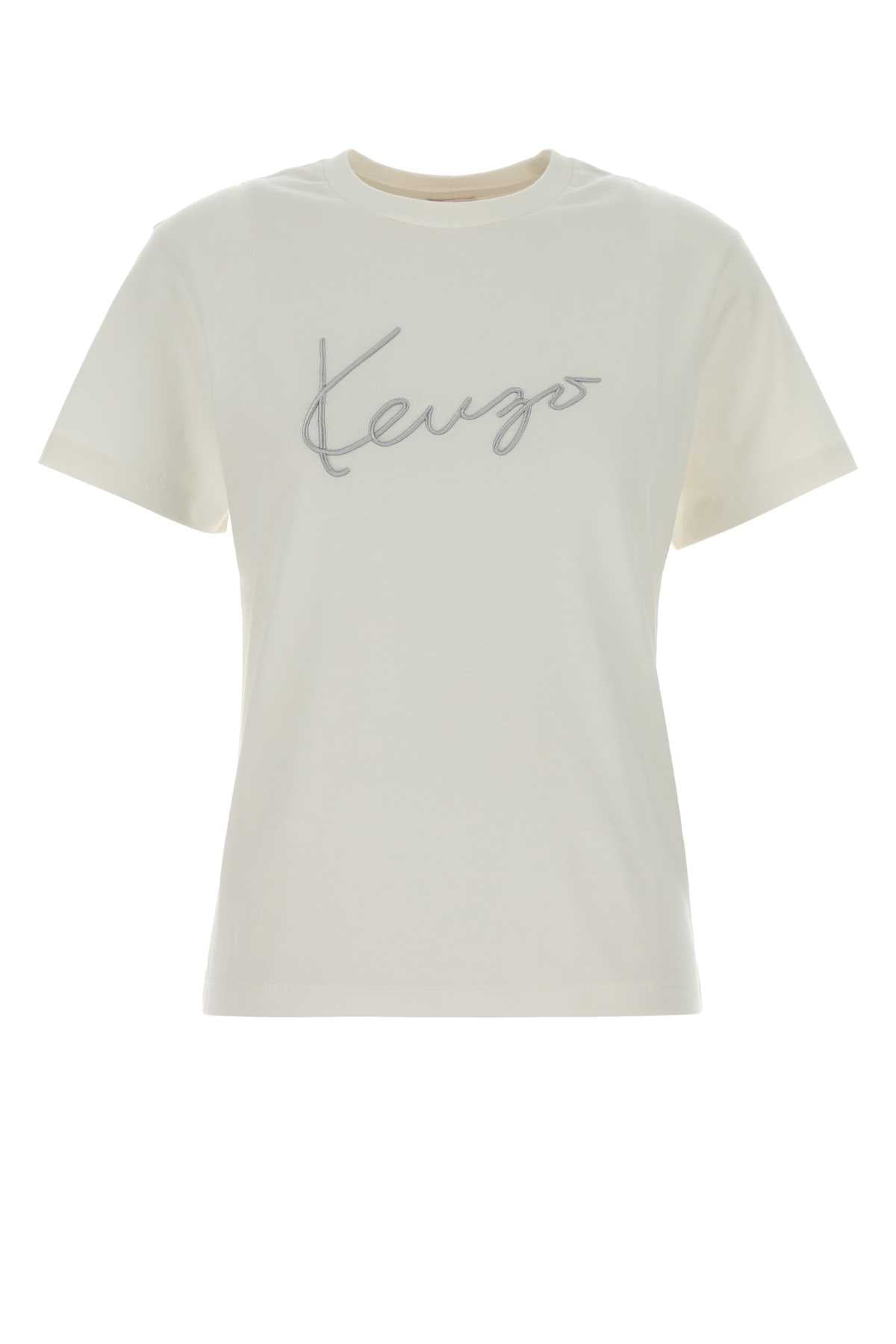 Kenzo Women White Cotton T-Shirt KENZO