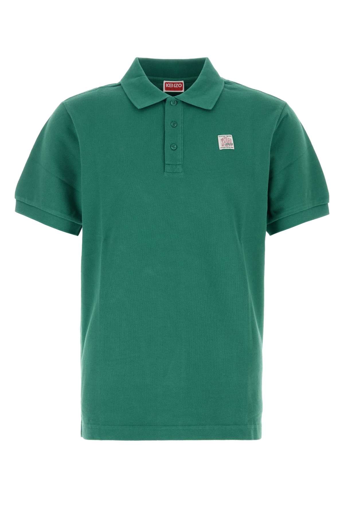 Kenzo Men Green Piquet Polo Shirt KENZO