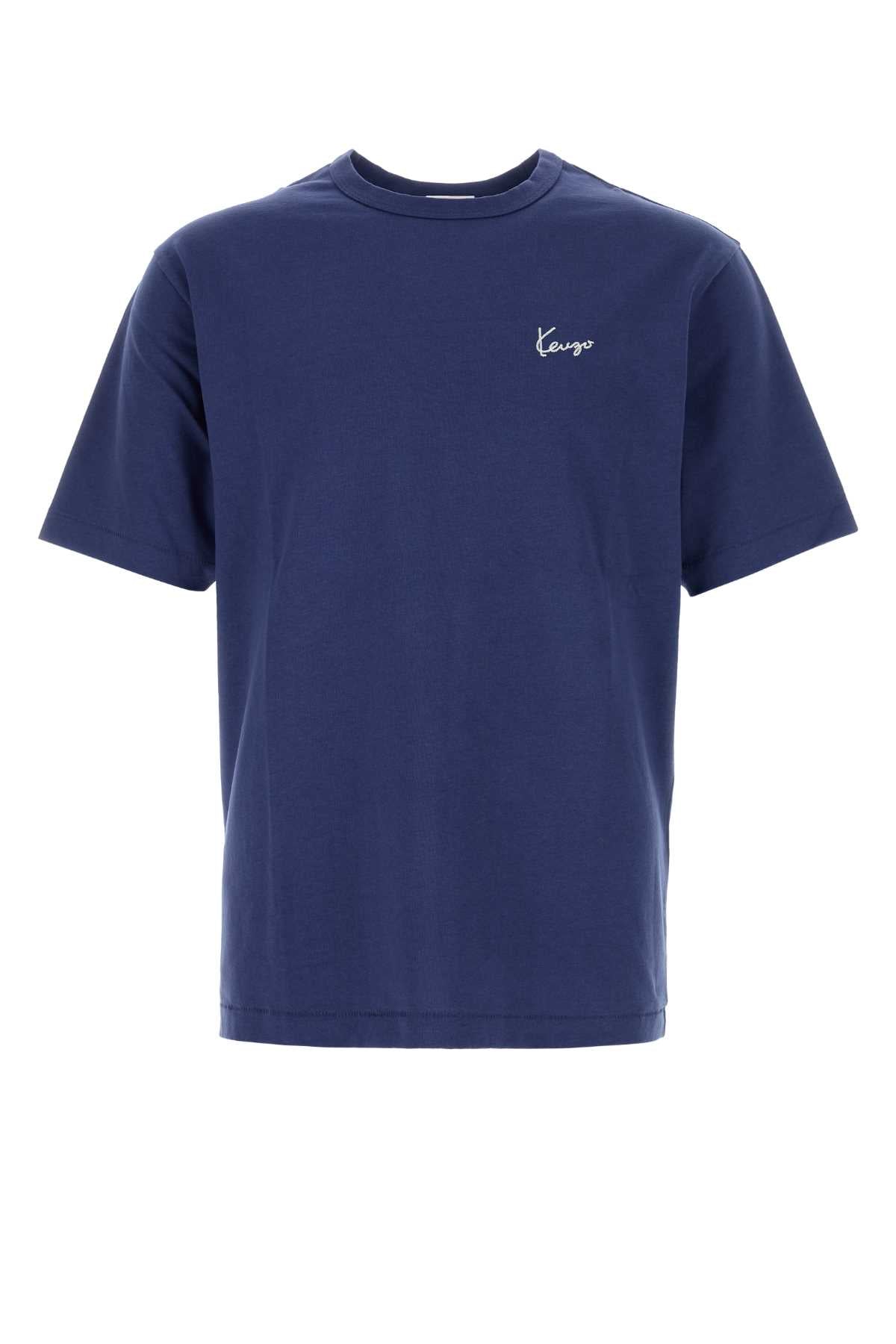 Kenzo Men Blue Cotton T-Shirt KENZO