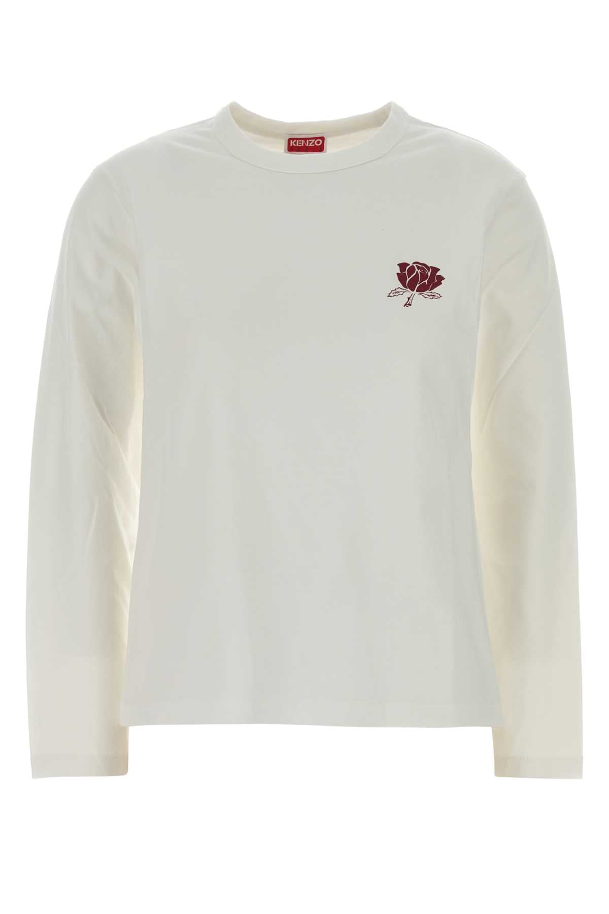 Kenzo Women White Cotton T-Shirt KENZO