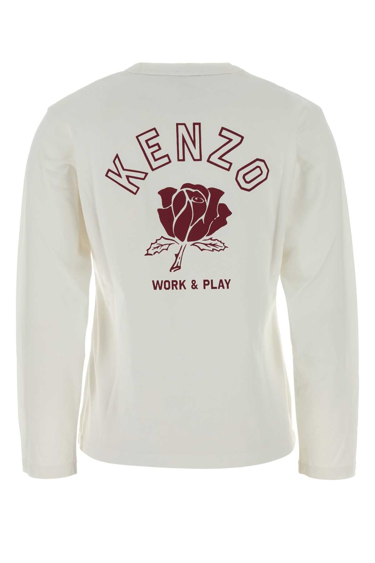 Kenzo Women White Cotton T-Shirt KENZO
