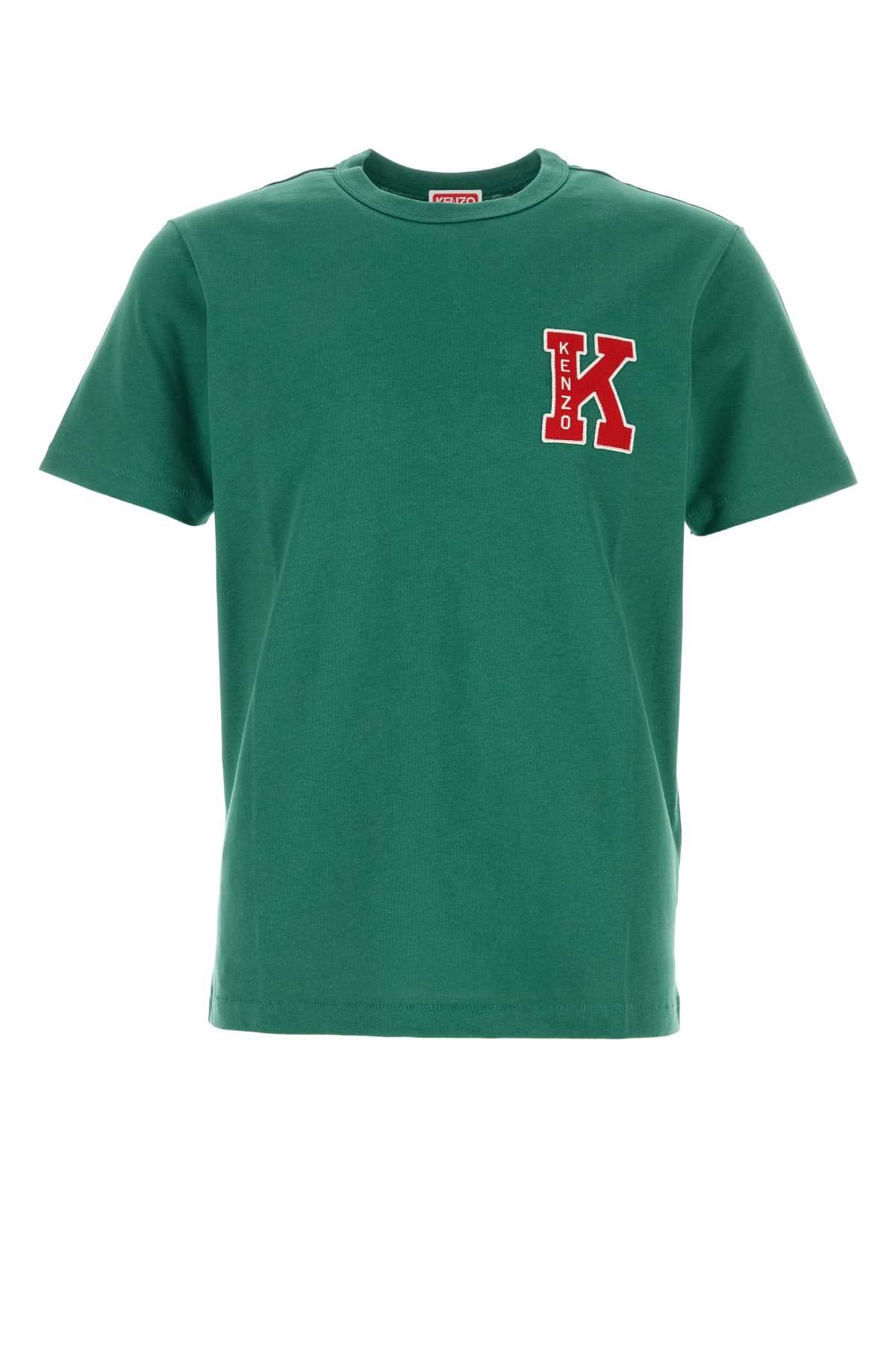 Kenzo Men Green Cotton T-Shirt KENZO