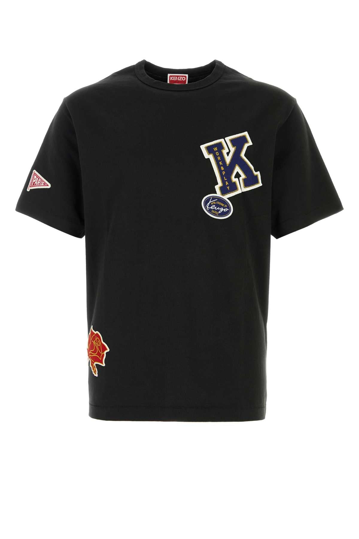 Kenzo Men Black Cotton T-Shirt KENZO