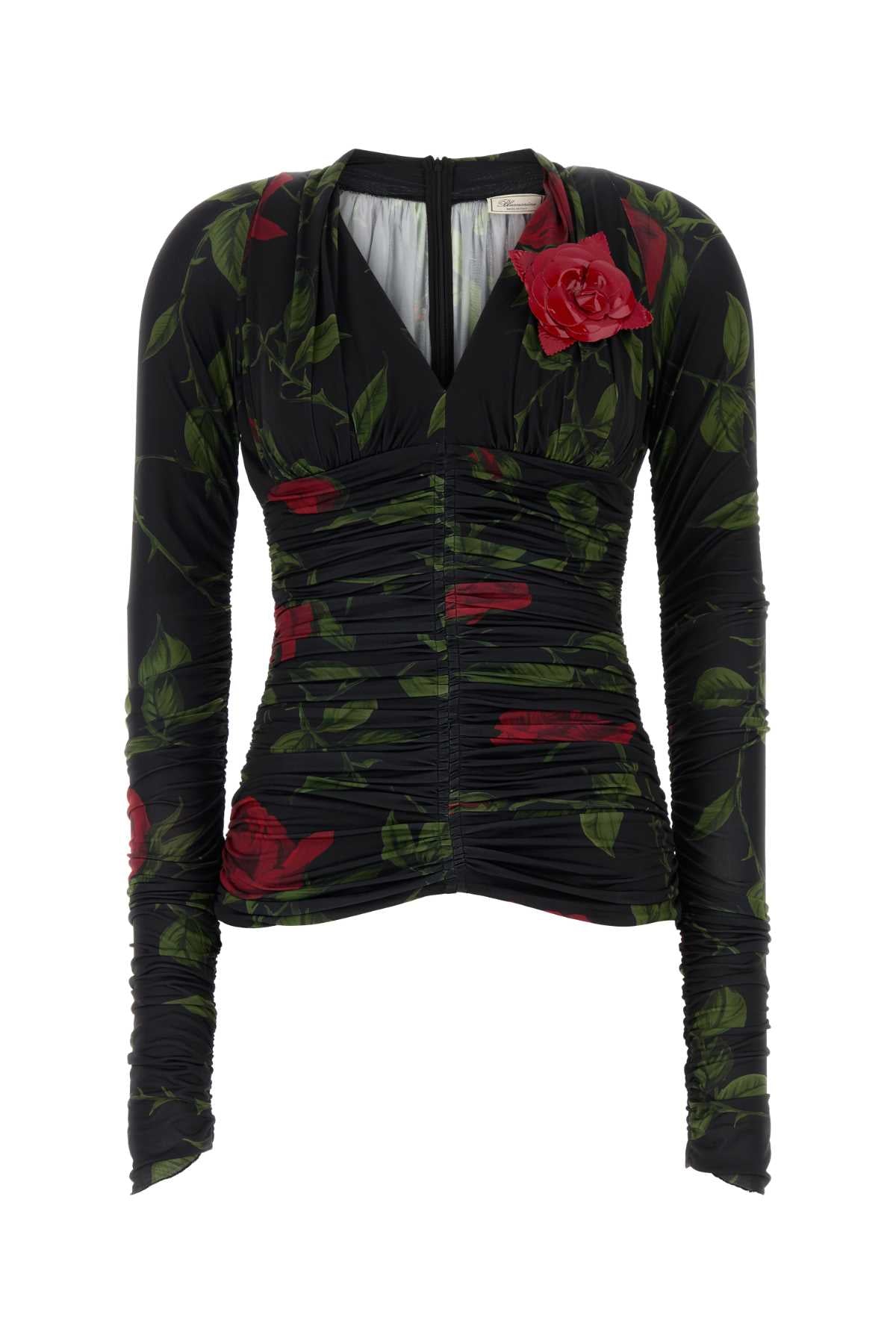 Blumarine Women Printed Stretch Jersey Top BLUMARINE