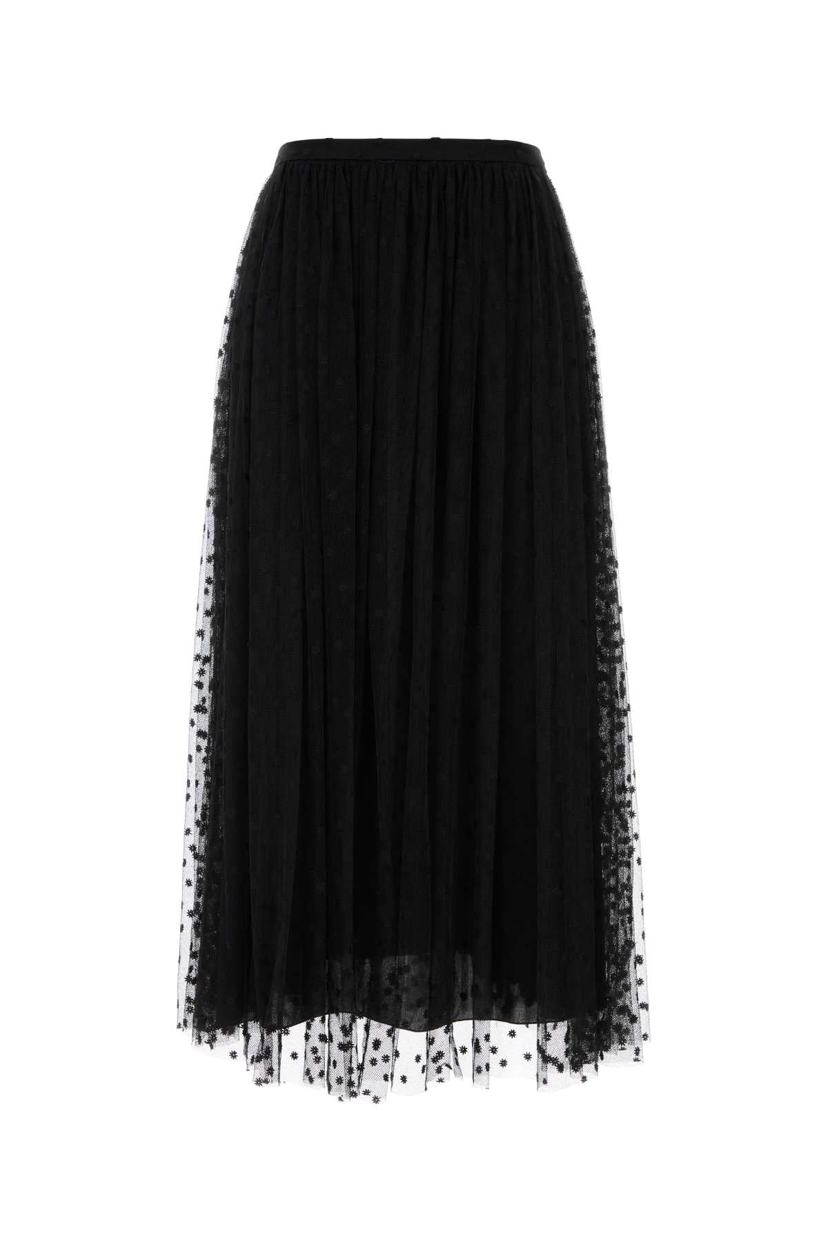 Alberta Ferretti Women Black Mesh Skirt ALBERTA FERRETTI
