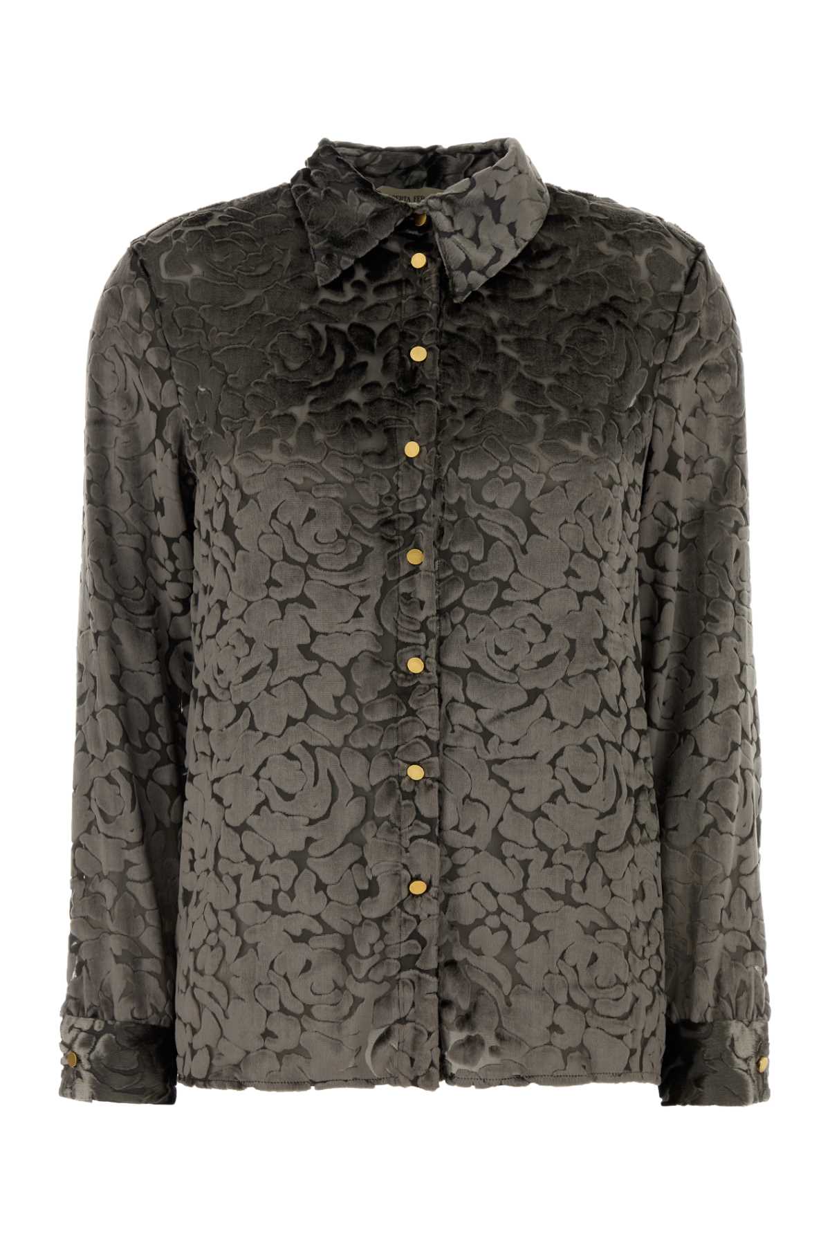 Alberta Ferretti Women Dark Grey Jacquard Shirt ALBERTA FERRETTI