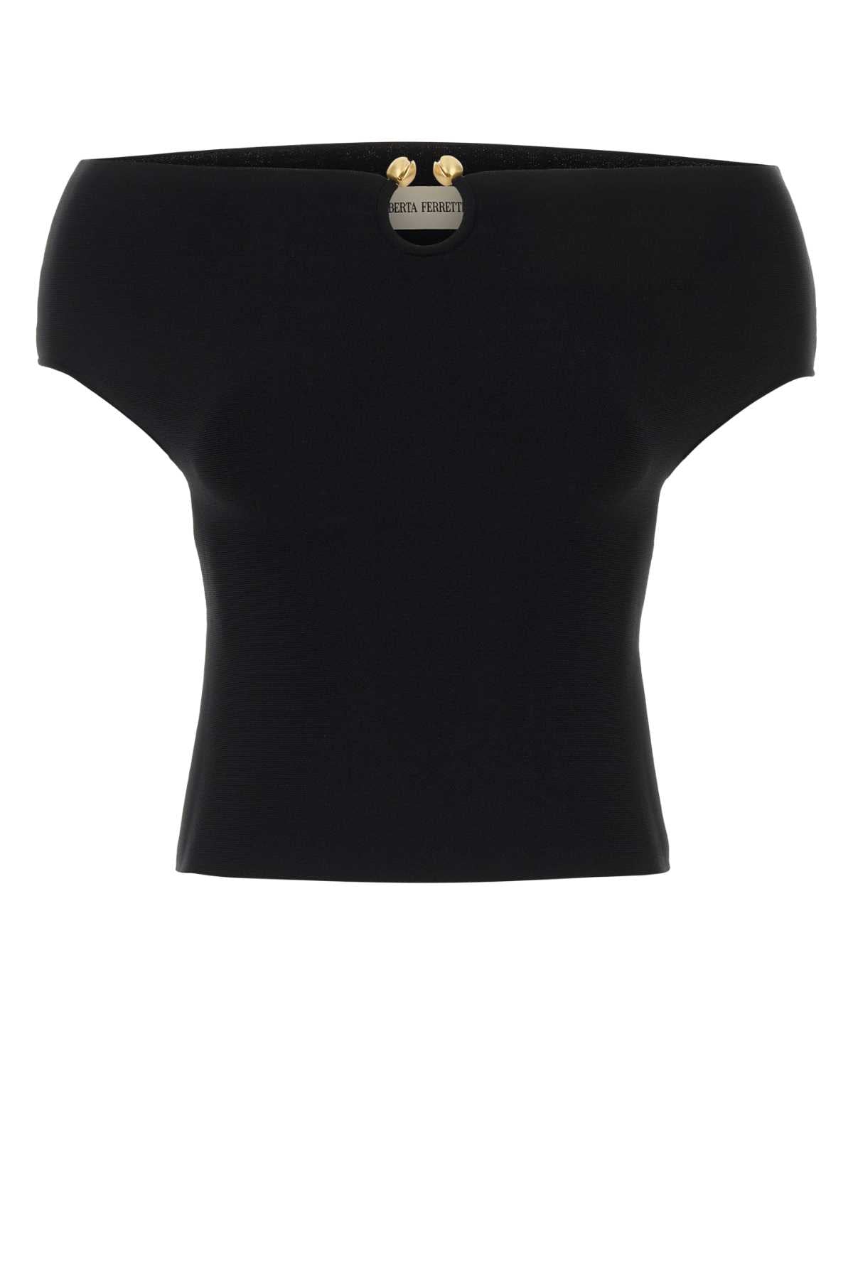 Alberta Ferretti Women Black Jersey Top ALBERTA FERRETTI