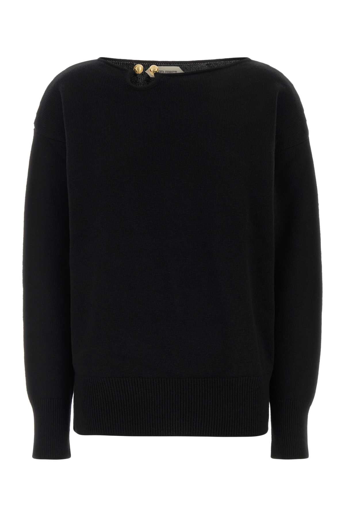 Alberta Ferretti Women Black Wool Blend Sweater ALBERTA FERRETTI