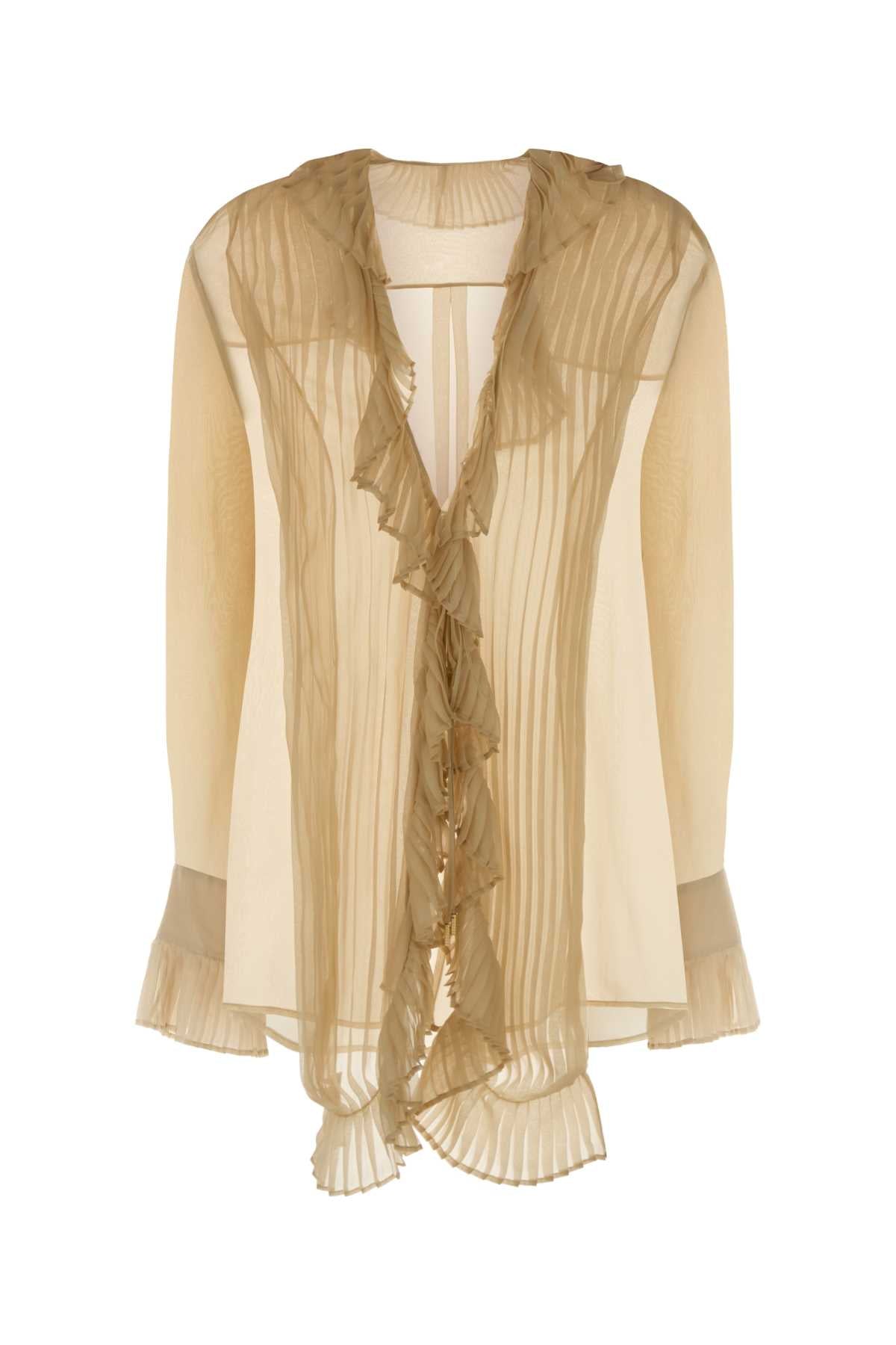 Alberta Ferretti Women Beige Silk Blouse ALBERTA FERRETTI